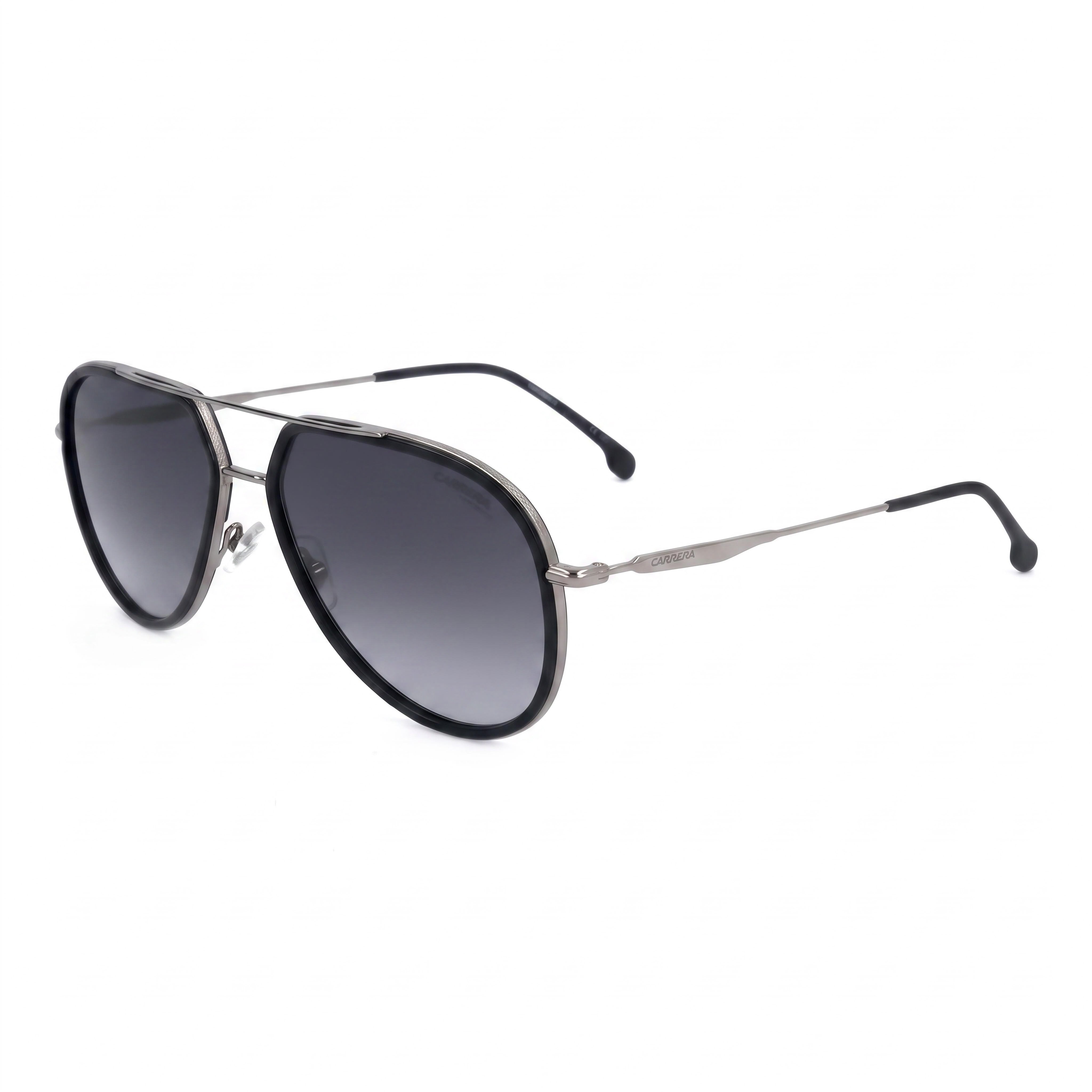 Carrera 295/S Classic Unisex Sunglasses, Stainless Steel, Black Grey Shaded Frame, Dark Grey Lenses, 58mm, UV Protection, Photo 1