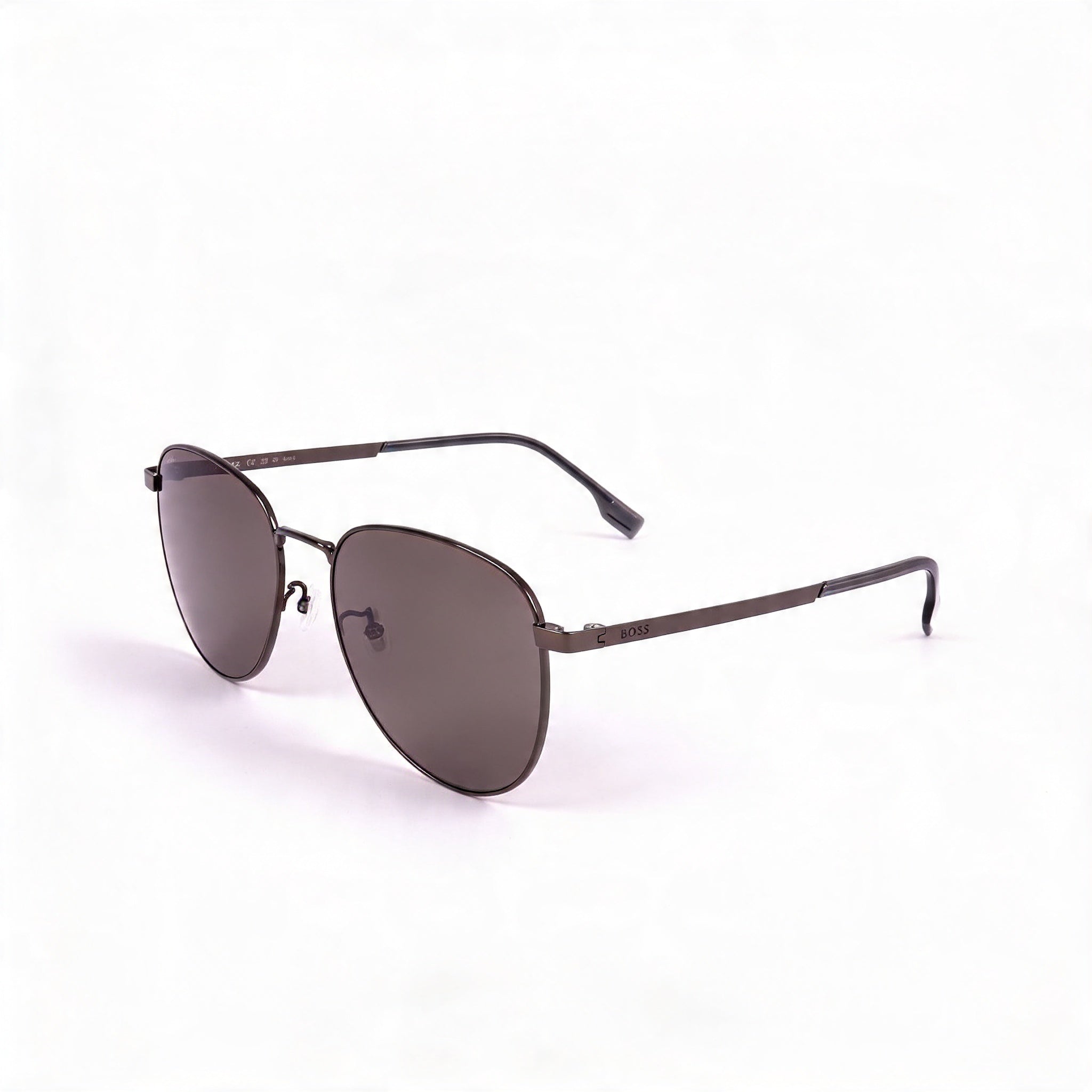 HUGO BOSS Boss 1536/f/s Men's Modern Dark Ruthenium Black Stainless Steel Frame Sunglasses 57mm, Photo 1