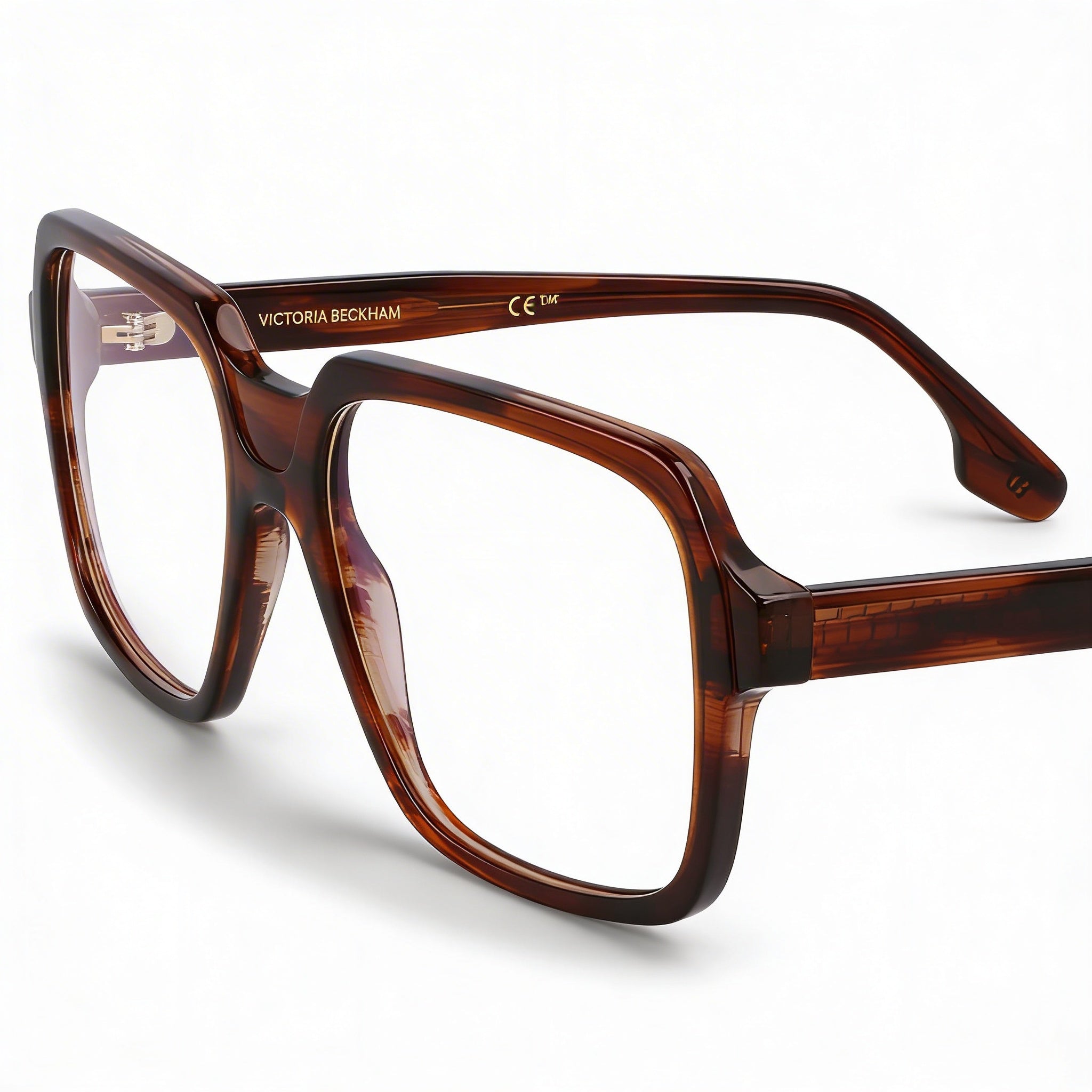 Victoria Beckham Vb2668 Women's Brown Horn Prescription Ready Eyeglasses with Clear Demo Lenses 53-17-140, Photo 2