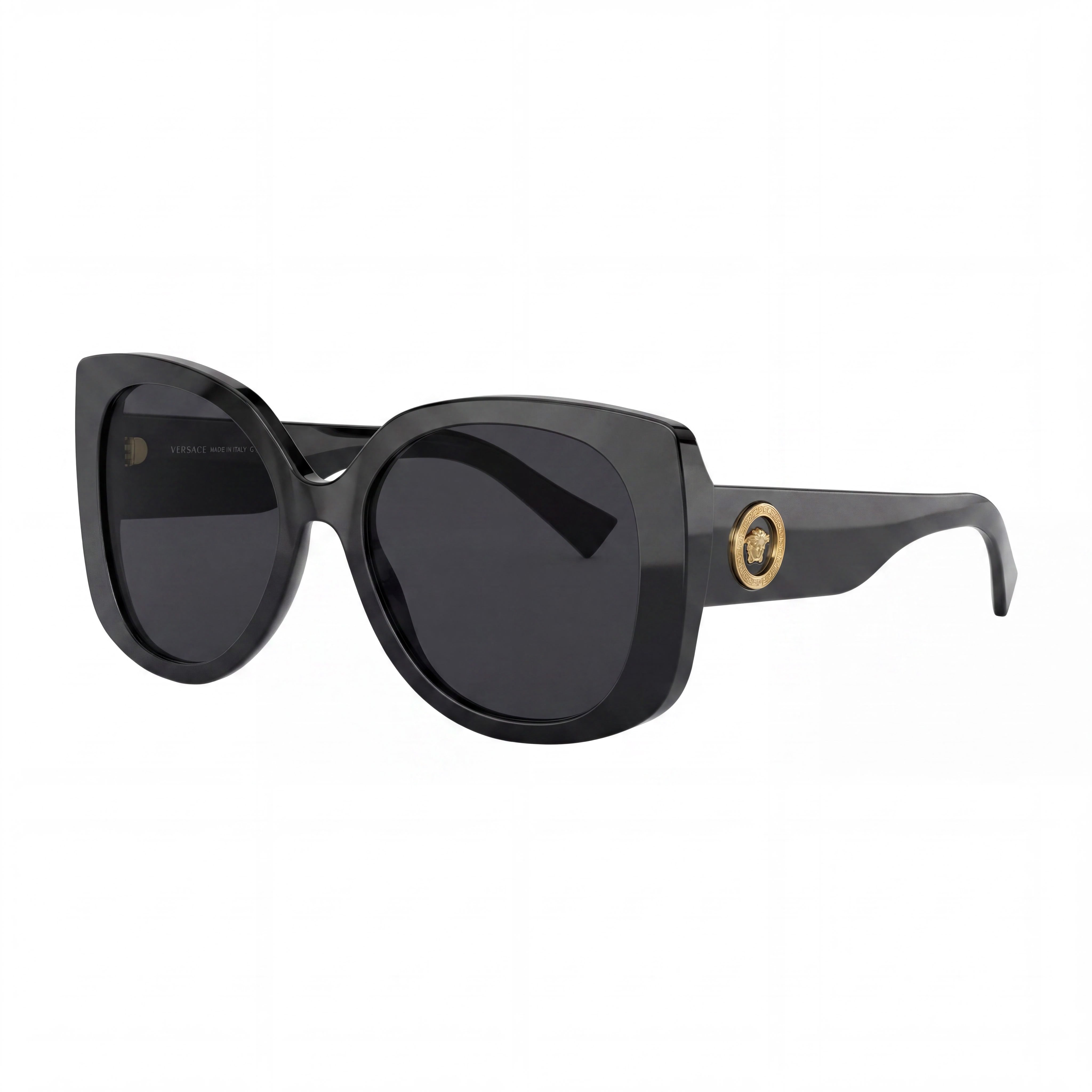 Versace Casual Women's Black Grey Plastic UV 400 Prescription-Ready Sunglasses 56mm, Photo 1