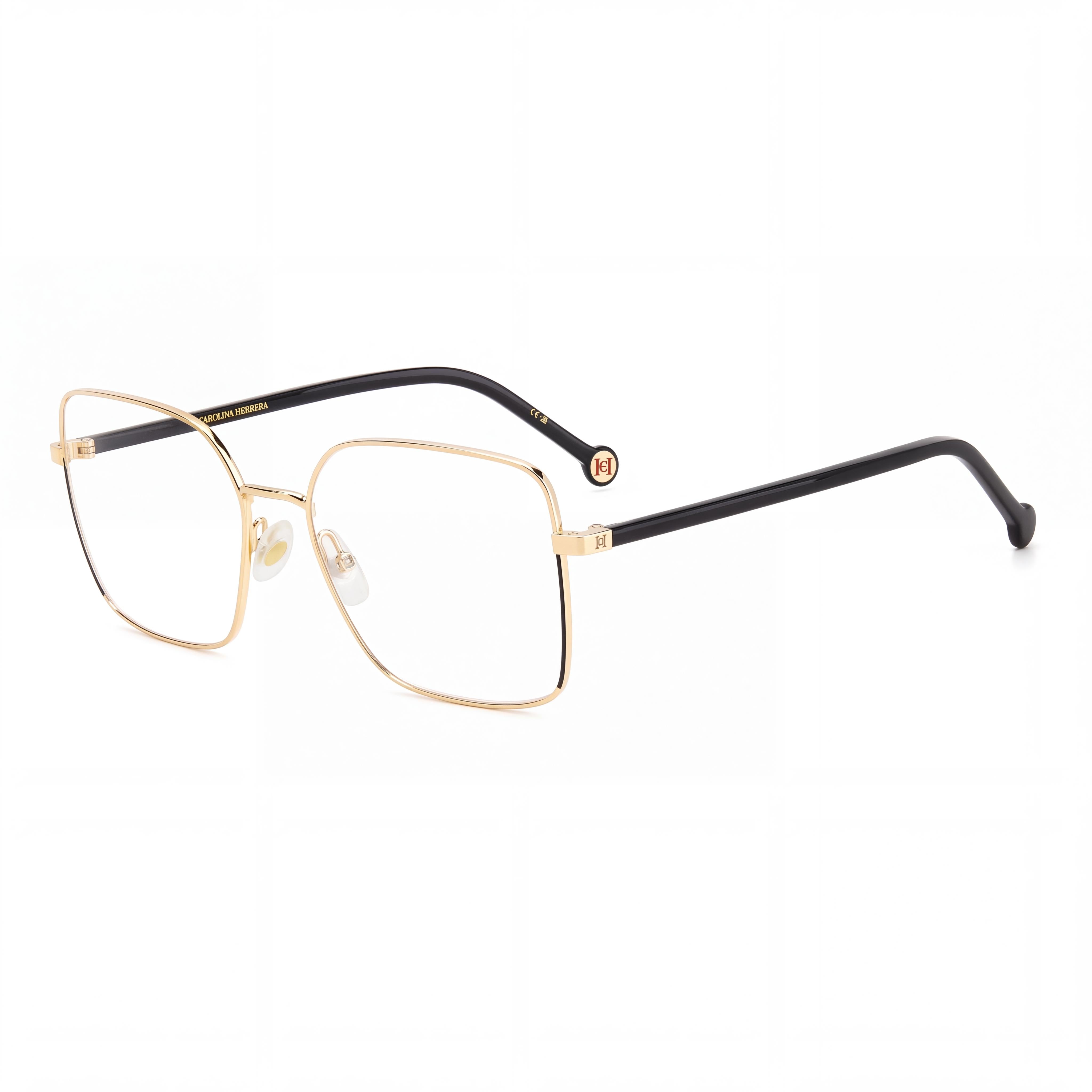 Carolina Herrera HER 0248 Women's Eyeglasses with Gold Black Metal Frame, Non-Polarized, 53mm Lens Width, Photo 1