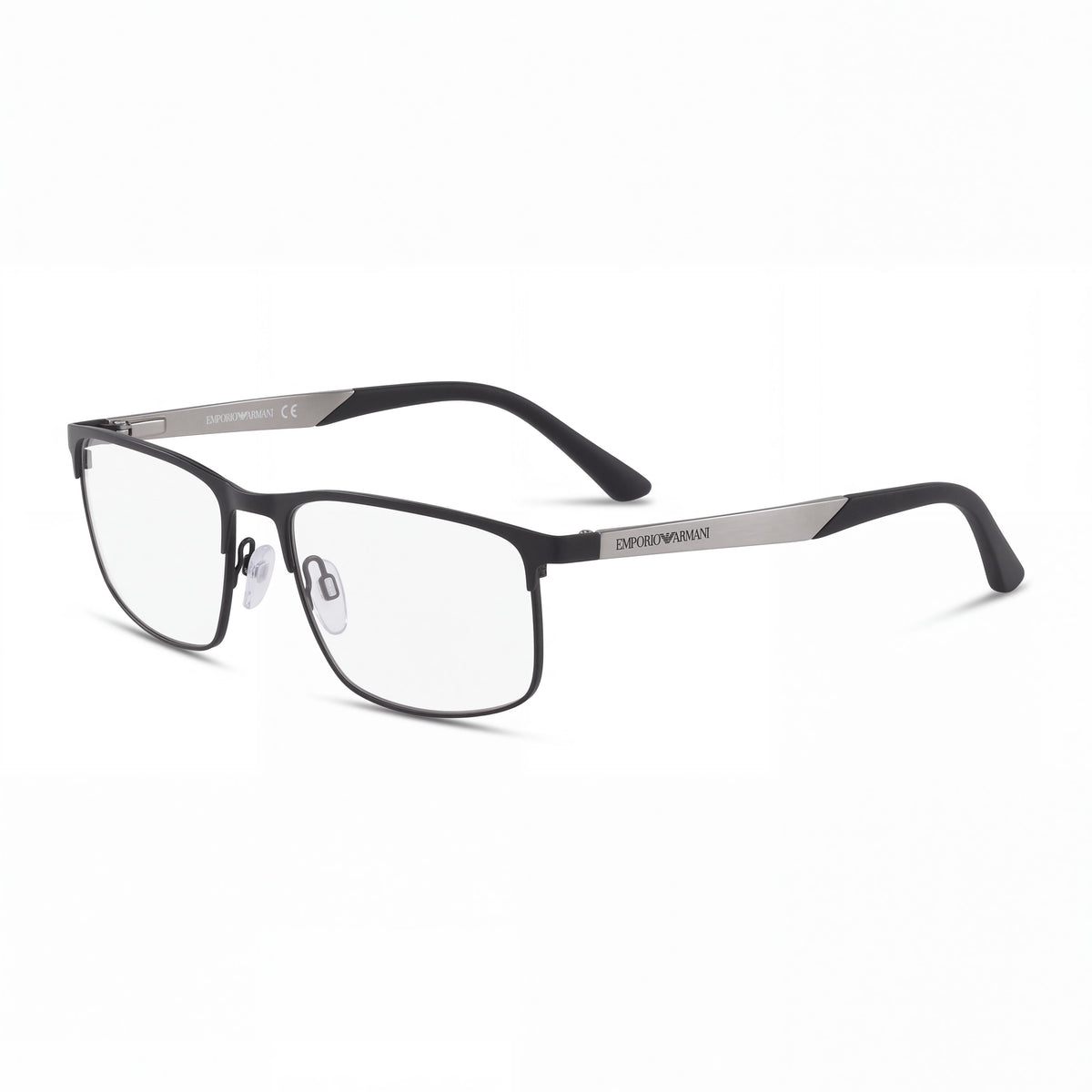 Gafas Emporio Armani Ea1131 unisex, con montura de metal negro mate rectangular y lente de 54 mm de ancho, Photo 1