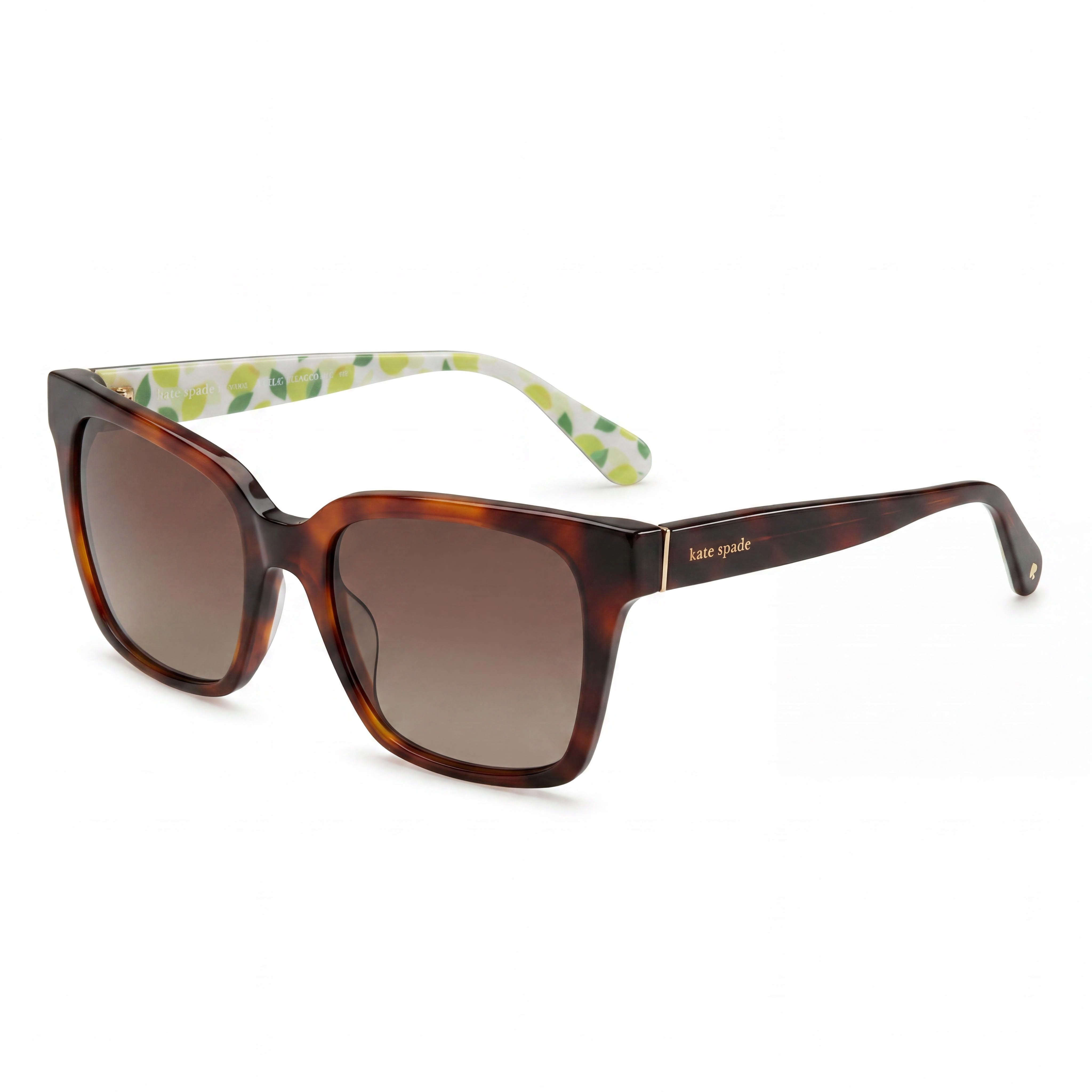kate spade new york Harlow/G/S Women's Havana Brown Gradient Square Plastic UV Protected Sunglasses 55mm, Photo 1