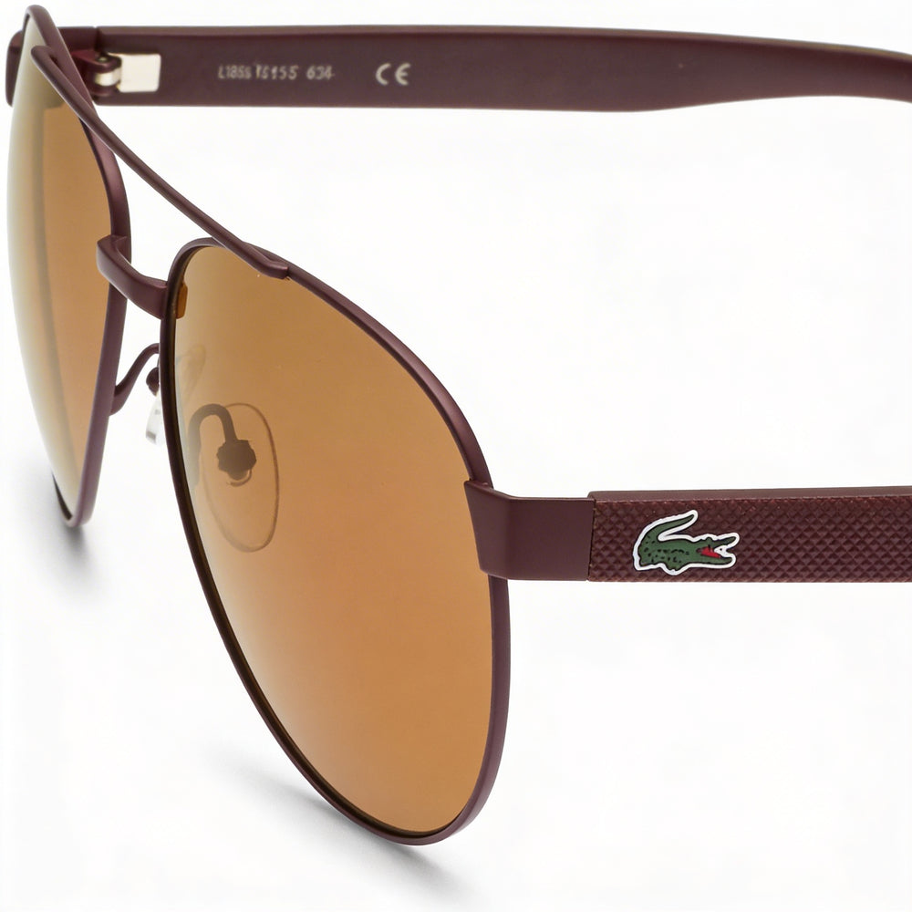Lacoste L185S 615 60 Gafas de sol de metal verde claro con protección UV para mujer, lentes multicolores, 60 mm