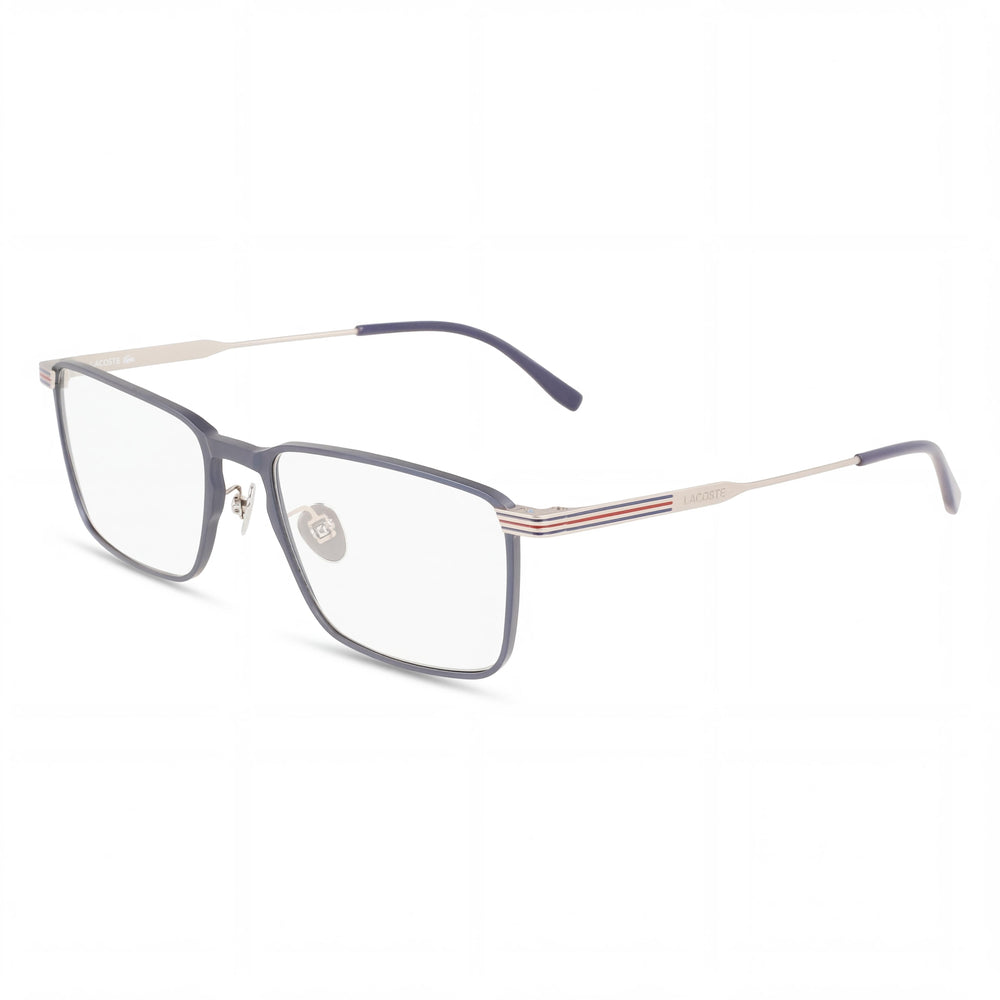 Montura de gafas graduadas semimate azules casuales Lacoste para hombre, lente de 54 mm, puente de 18 mm, patilla de 145 mm