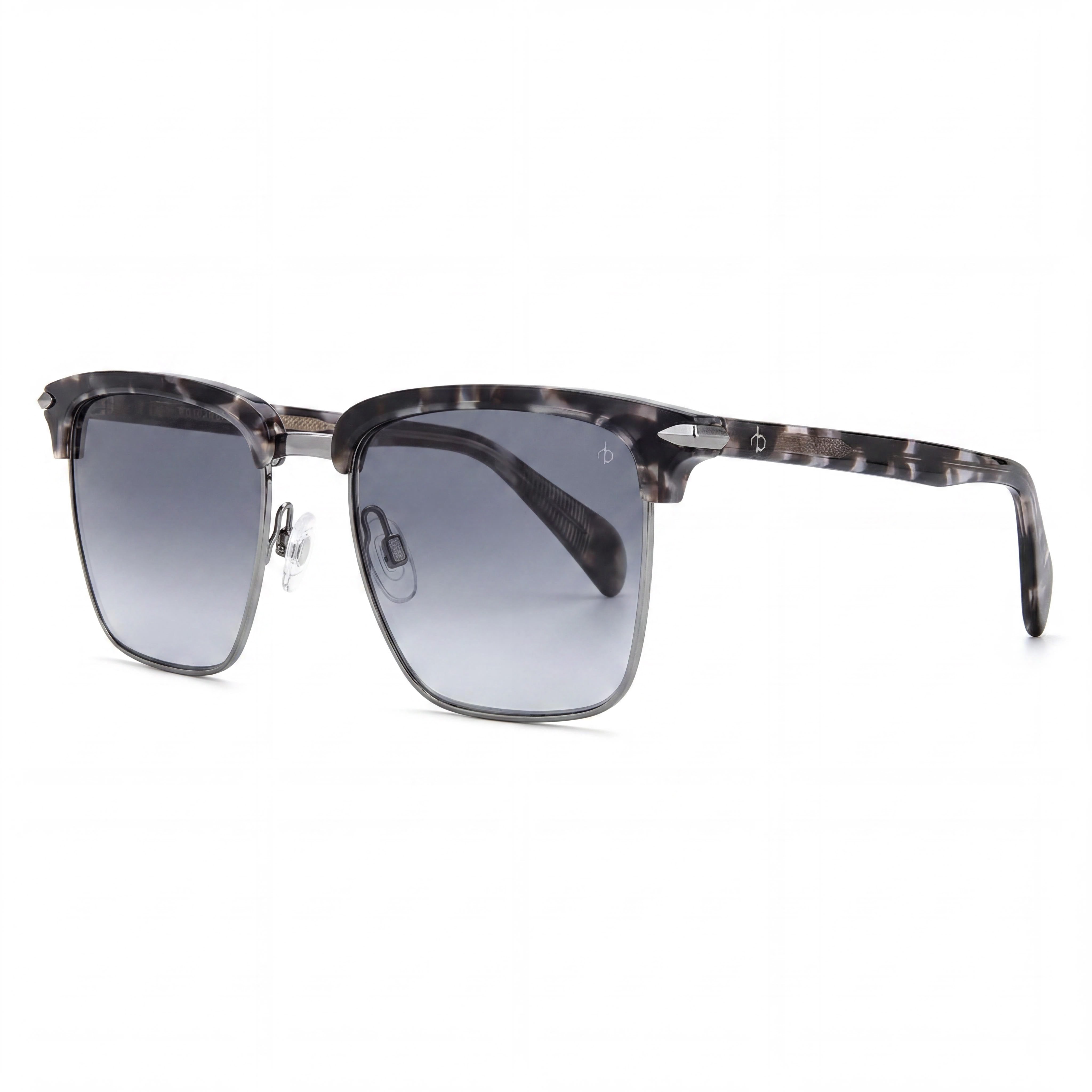 Gafas de sol informales Rag & Bone para mujer, negras, grises, Habana, de acero inoxidable, con adaptación a la luz, gradiente gris oscuro, con protección UV, 54 mm, Photo 1