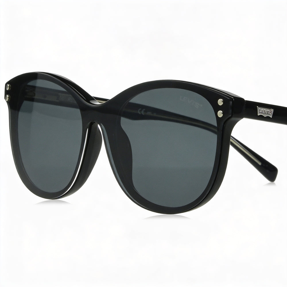 Gafas de sol Levi's Lv 5012/Cs para mujer, de plástico ecológico, color negro, con protección UV, talla 53-17-145