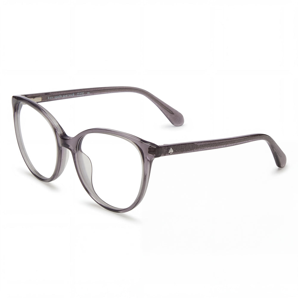 Kate Spade New York Modern Women's Transparent Grey Acetate Square Full Rim Eyeglass Frames 51mm