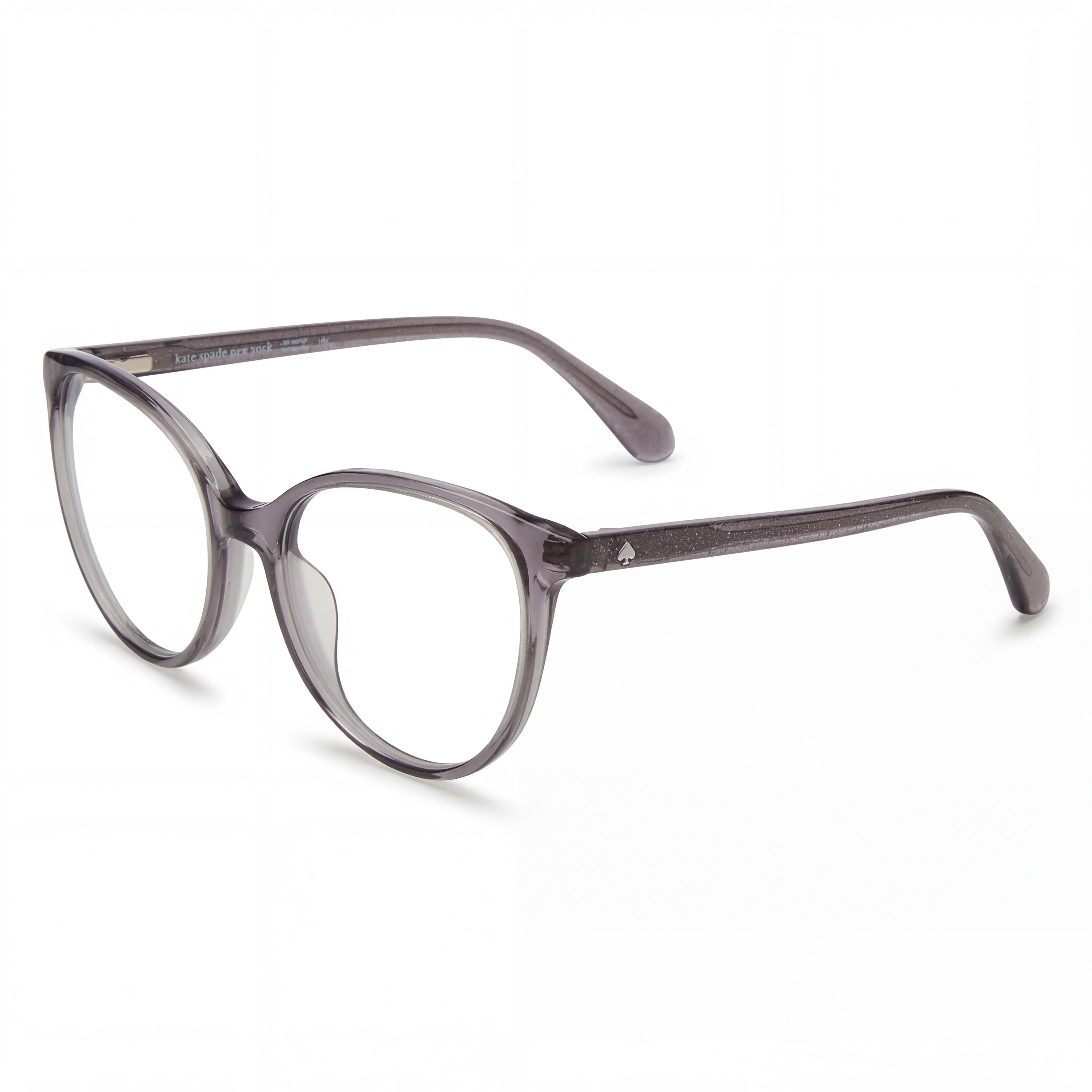 Kate Spade New York Modern Women's Transparent Grey Acetate Square Full Rim Eyeglass Frames 51mm, Photo 1