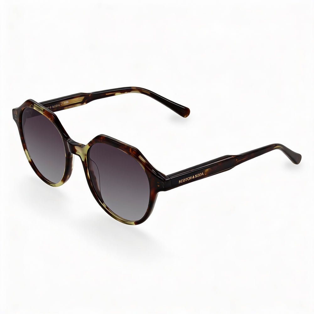 Gafas de sol Scotch & Soda Sodra para hombre, acetato, color tortuga, lentes grises, protección UV 49-19-140