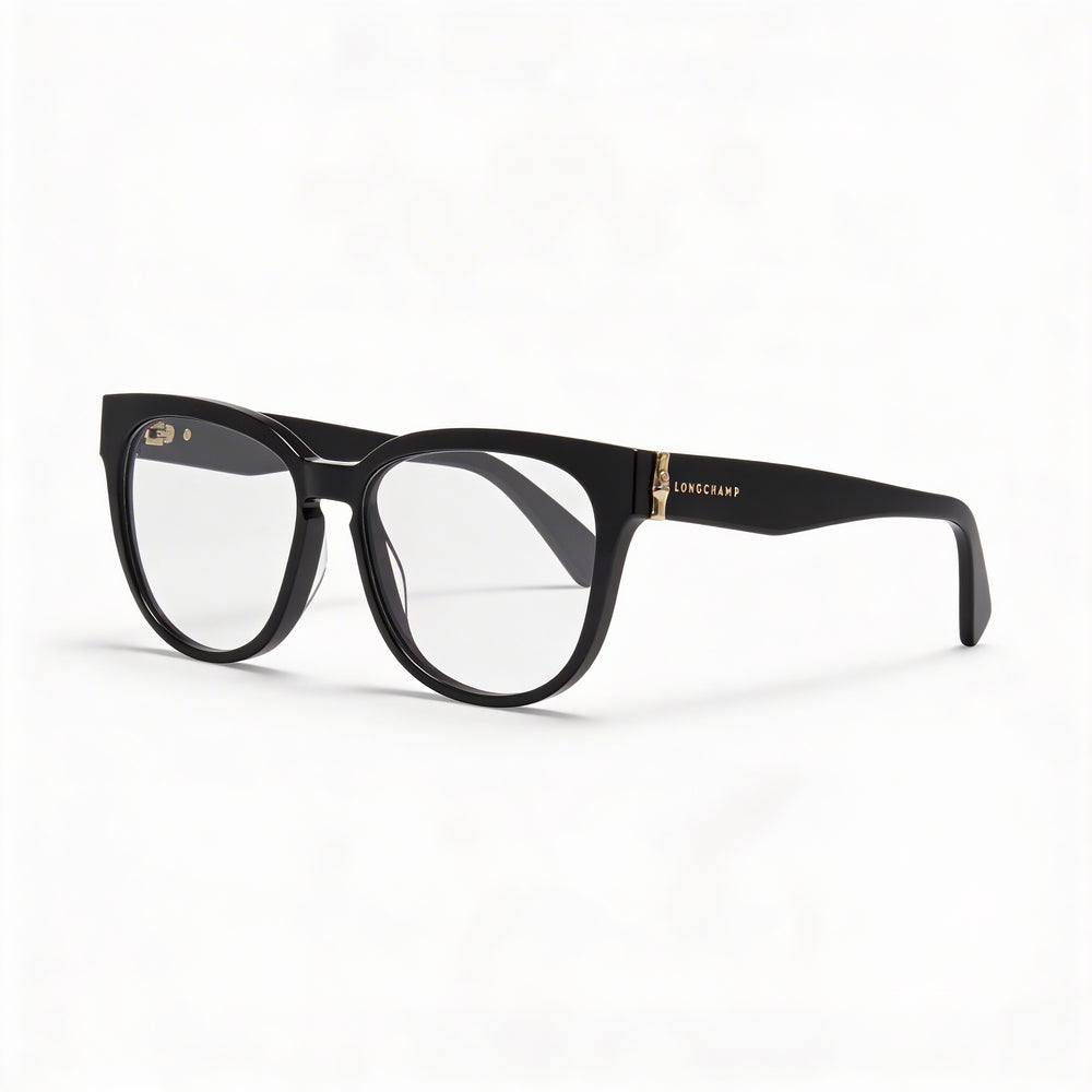 Gafas de sol Longchamp modernas para mujer, montura de acetato multicolor con lentes negras, 52 mm