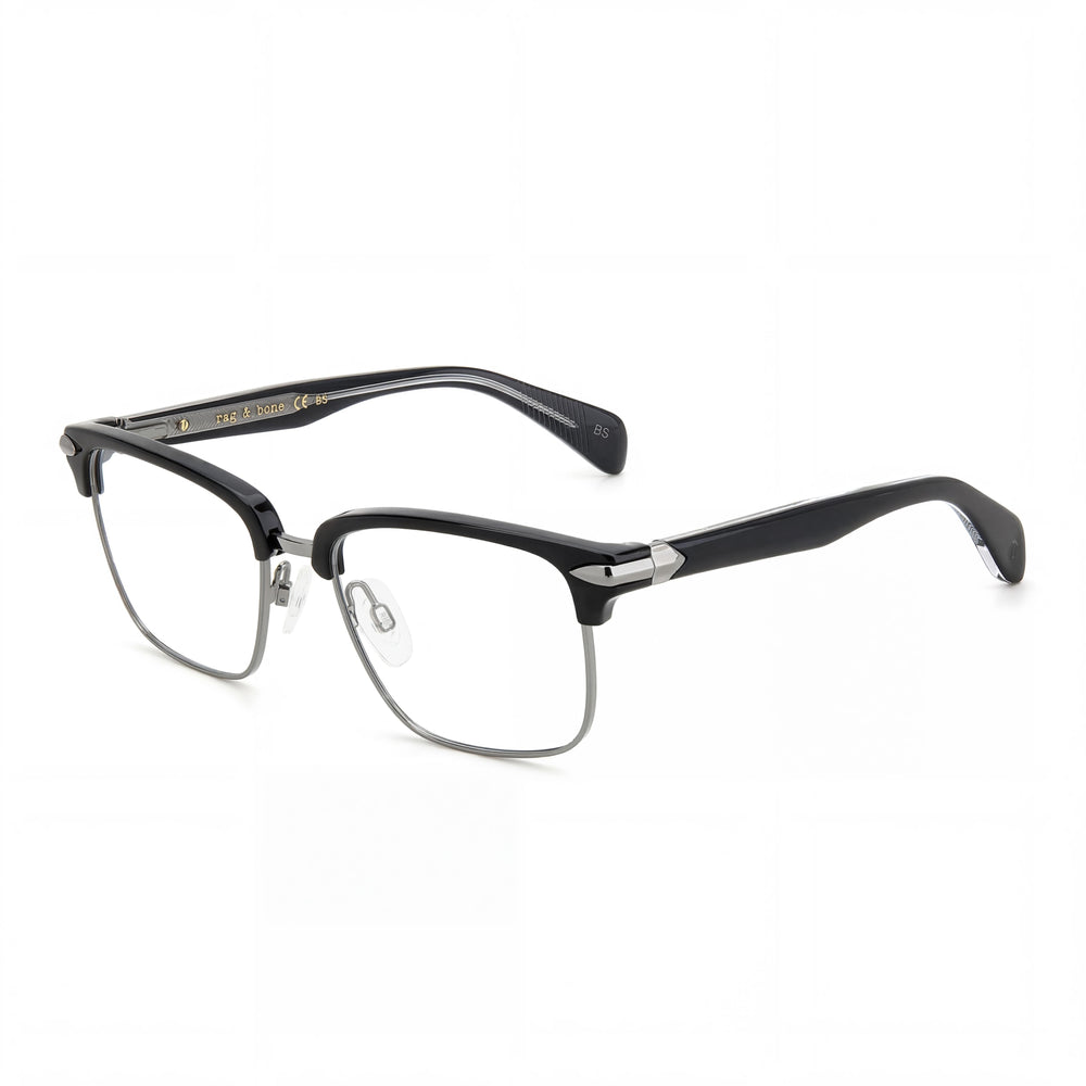 rag & bone Modern Unisex Black Alloy Steel Light Adaptive Non Eyeglasses 51mm