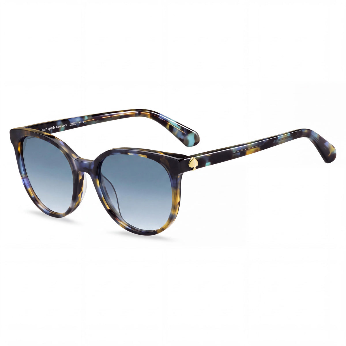 Gafas de sol para mujer kate spade new york MELANIE/S con montura ovalada de acetato en azul degradado, lentes en azul oscuro degradado y protección UV, 52 mm, Photo 1