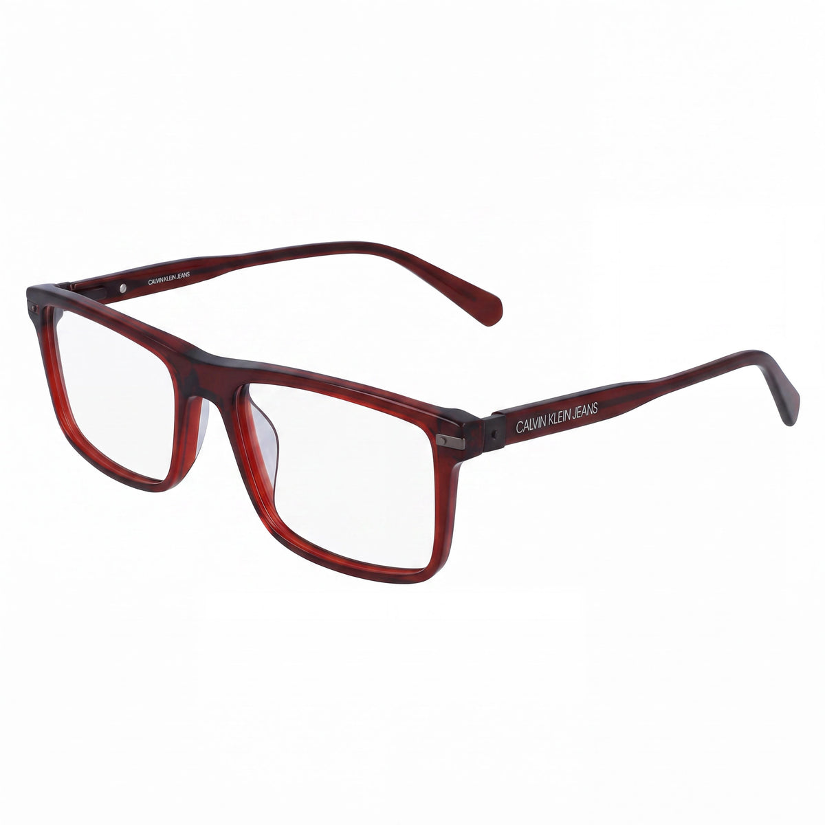 Gafas de graduación Calvin Klein Jeans temporales para hombre, montura de plástico oxblood de cristal, 55-18-145 mm, Photo 1