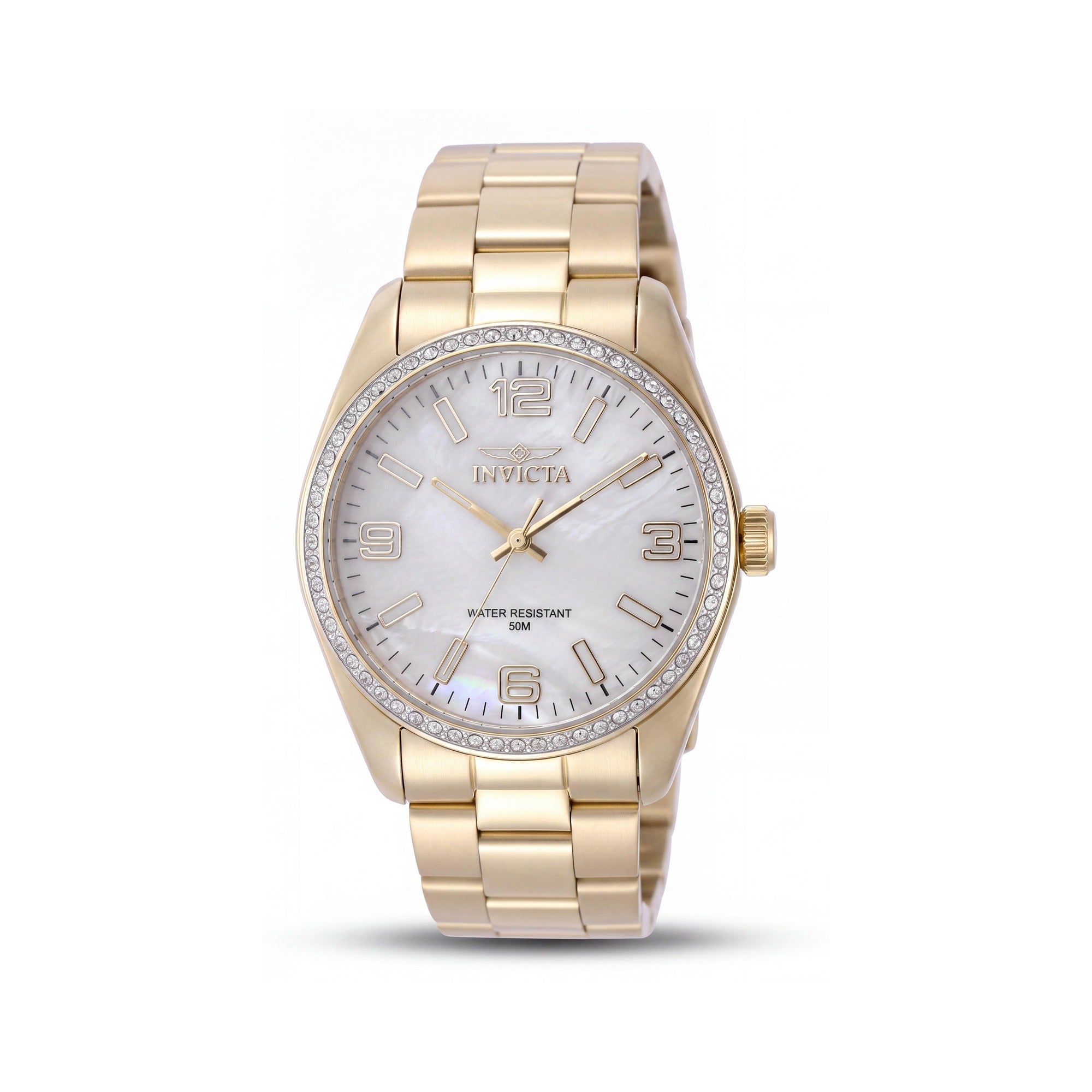 Invicta Specialty 50131 Gold Tone Mother Of Pearl Dial Quartz Watch 38mm Unisex, Photo 1