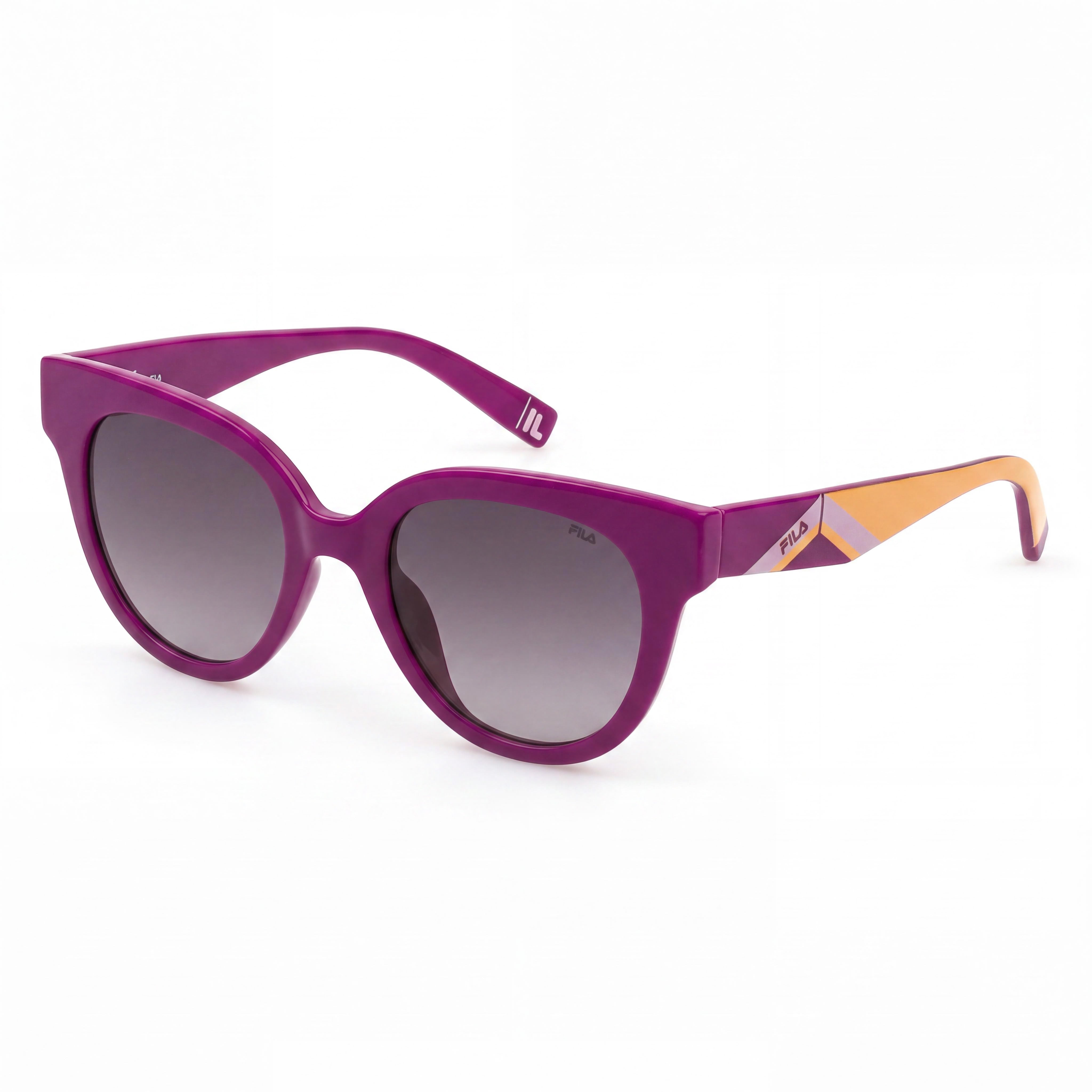 Gafas de sol unisex Fila Modern con montura inyectada fucsia brillante y lentes de policarbonato, 51 mm de ancho de lente, Photo 1