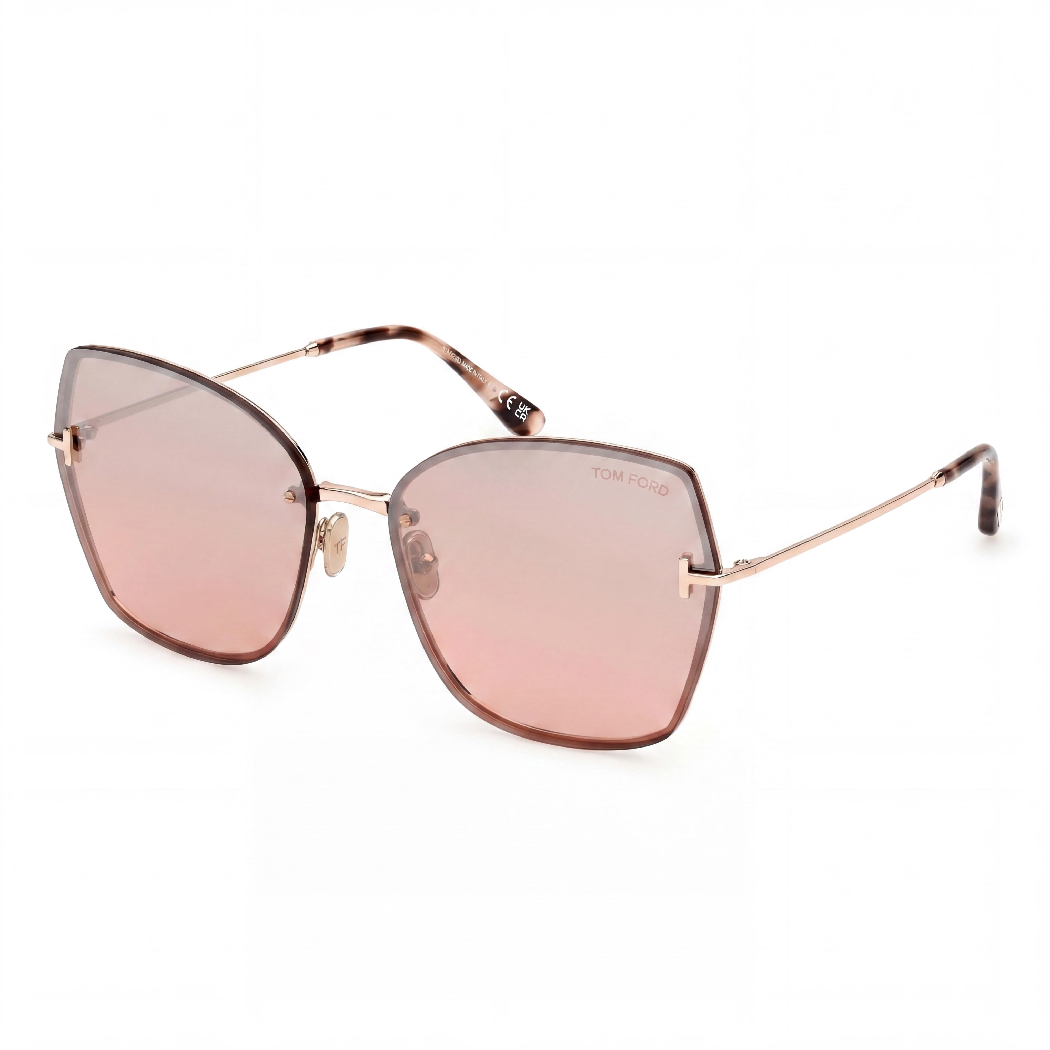 Tom Ford Classic Women's Rose Gold Burgundy UV Protection Sunglasses, Photo 1