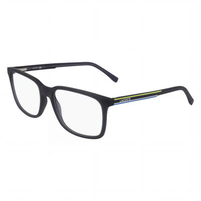 Lacoste Casual Men's Eyewear with Matte Dark Grey Frame and Transparent Plastic Lenses 54mm