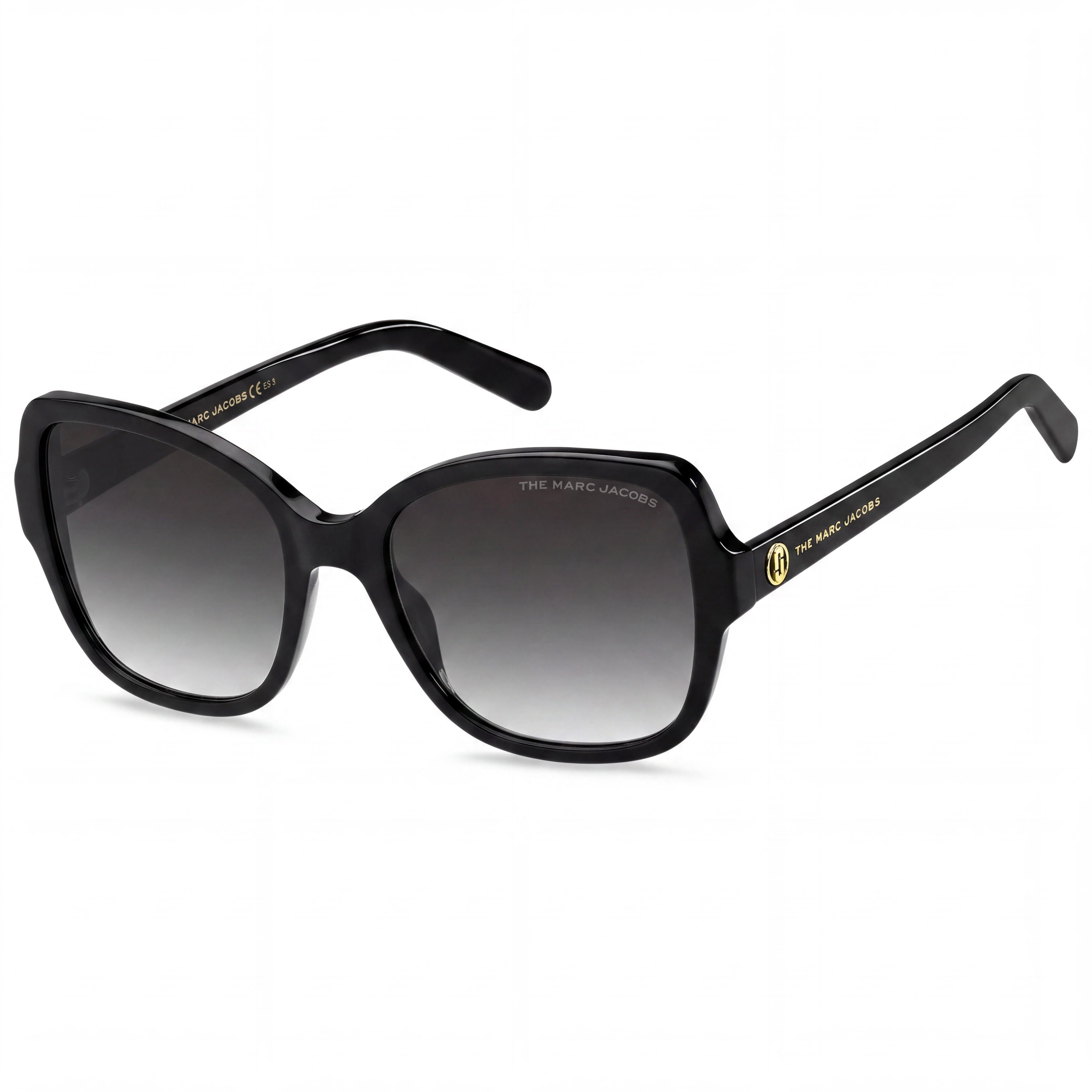 Gafas de sol Marc Jacobs Modern de acetato negro para mujer, gradiente gris oscuro, protección UV 55-19-145, Photo 1