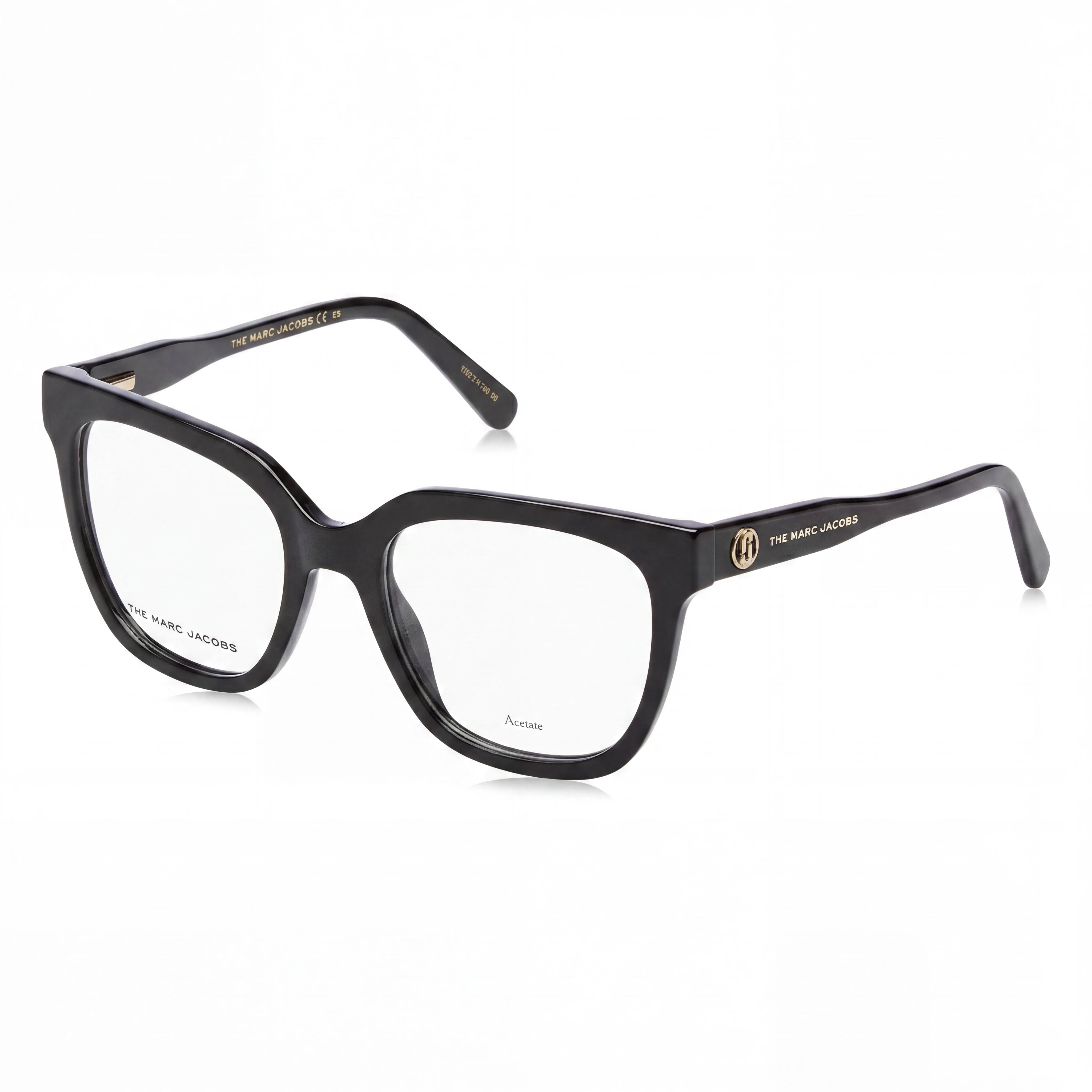 Montura de gafas ópticas Marc Jacobs Modern Style Unisex, fabricada en acetato negro, medida 52-19-140, Photo 1