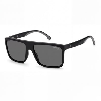 Gafas de sol unisex Carrera 8055/S con montura de plástico gris mate y lentes polarizadas grises con protección UV, 58mm