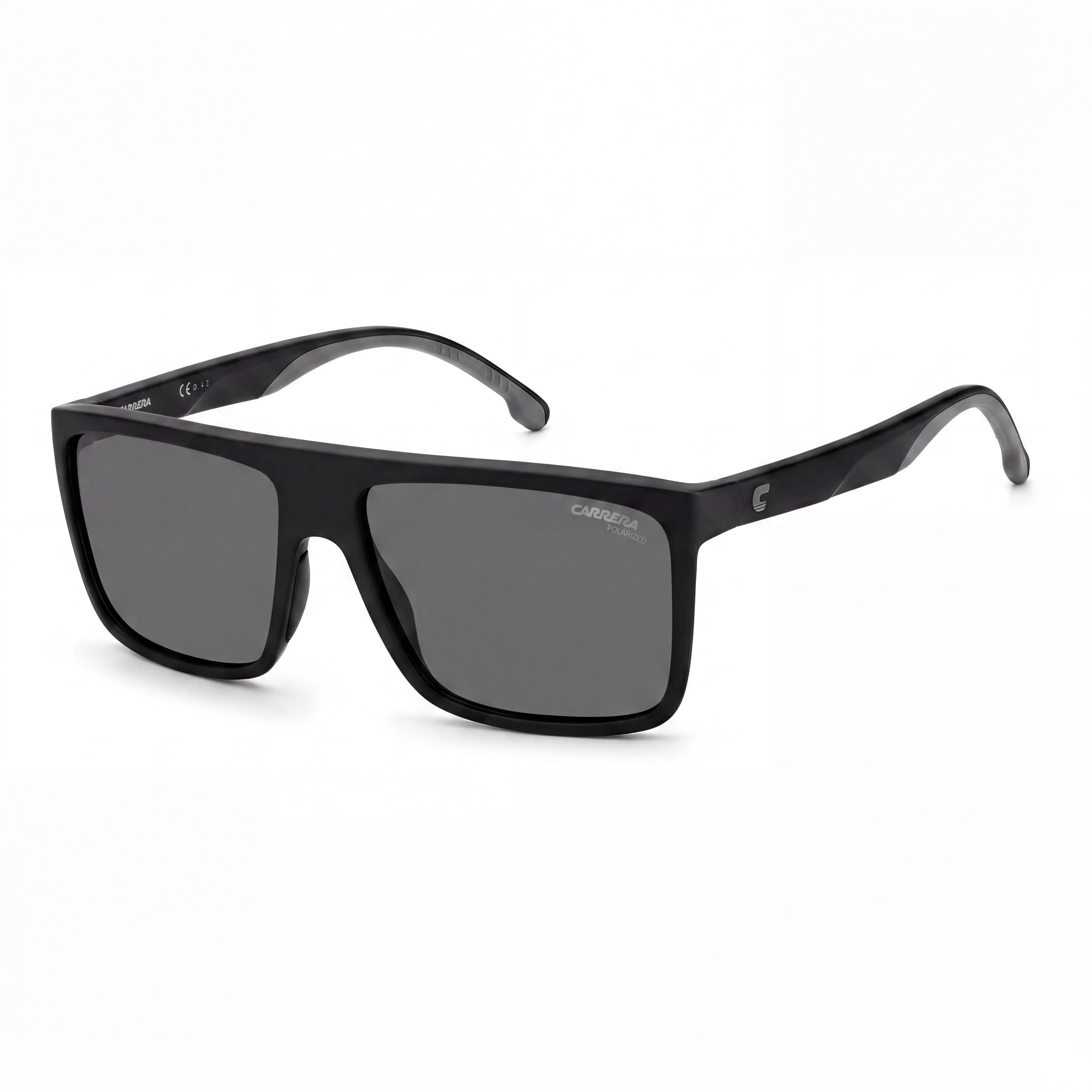 Carrera 8055/S Unisex Matte Black Grey Plastic Frame Grey Polarized UV Sunglasses 58mm, Photo 1