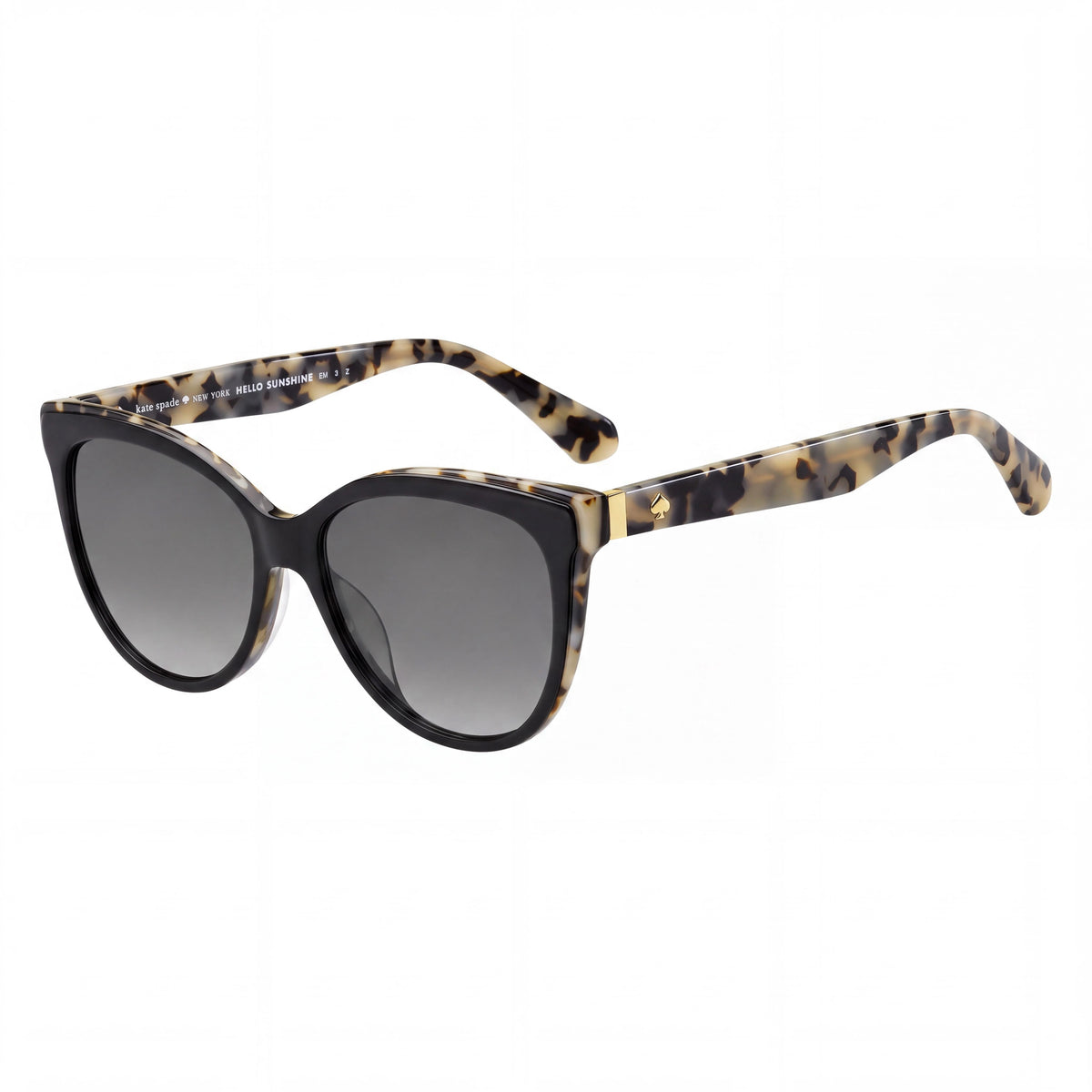 kate spade new york Daesha/F/S Cat Eye Women's Black Havana Acetate Grey Polarized UV Protection Sunglasses 56mm, Photo 1