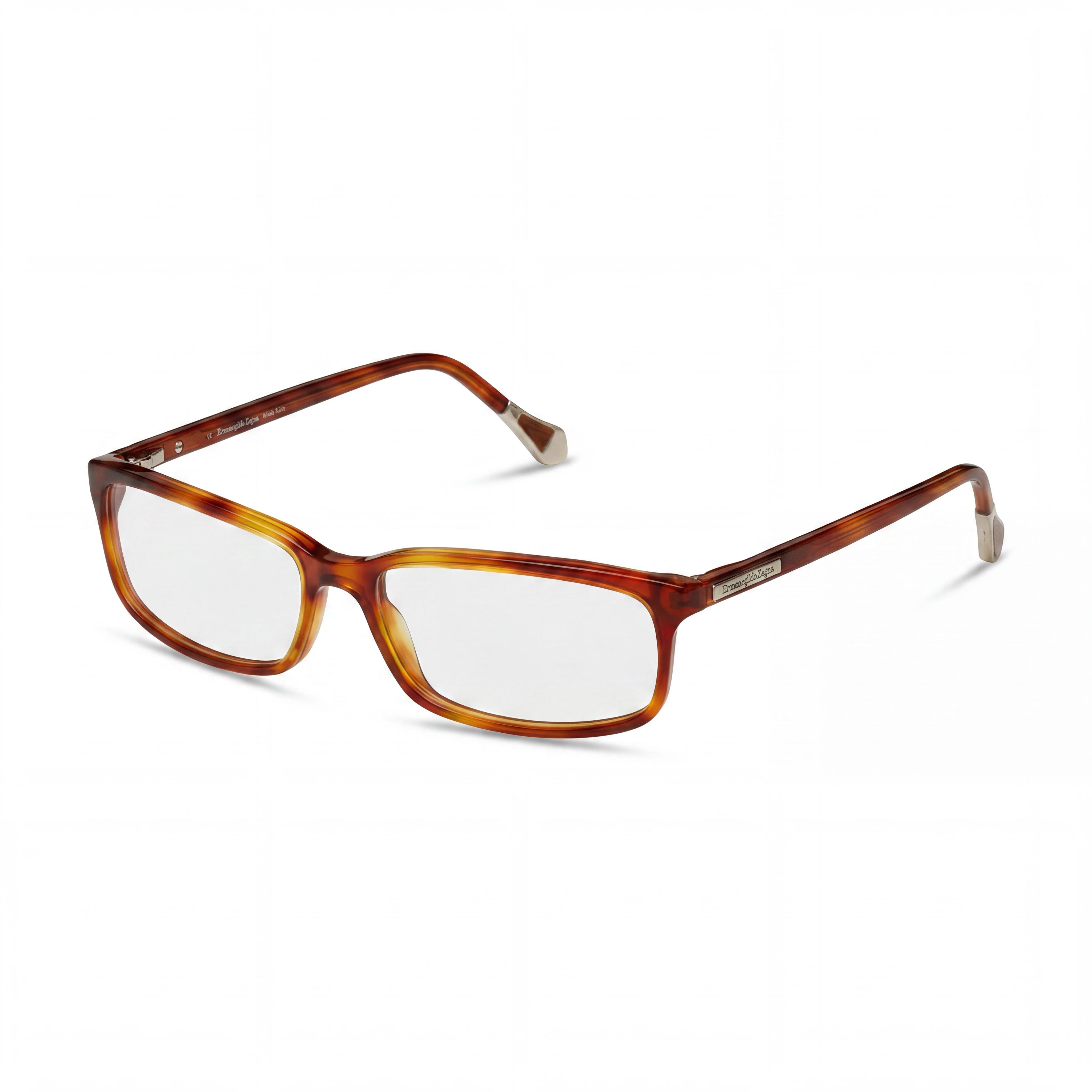 Ermenegildo Zegna VZ3538 0711 Men's Eyeglasses with Plastic Tortoiseshell Frame and Clear Lenses 56mm, Photo 1