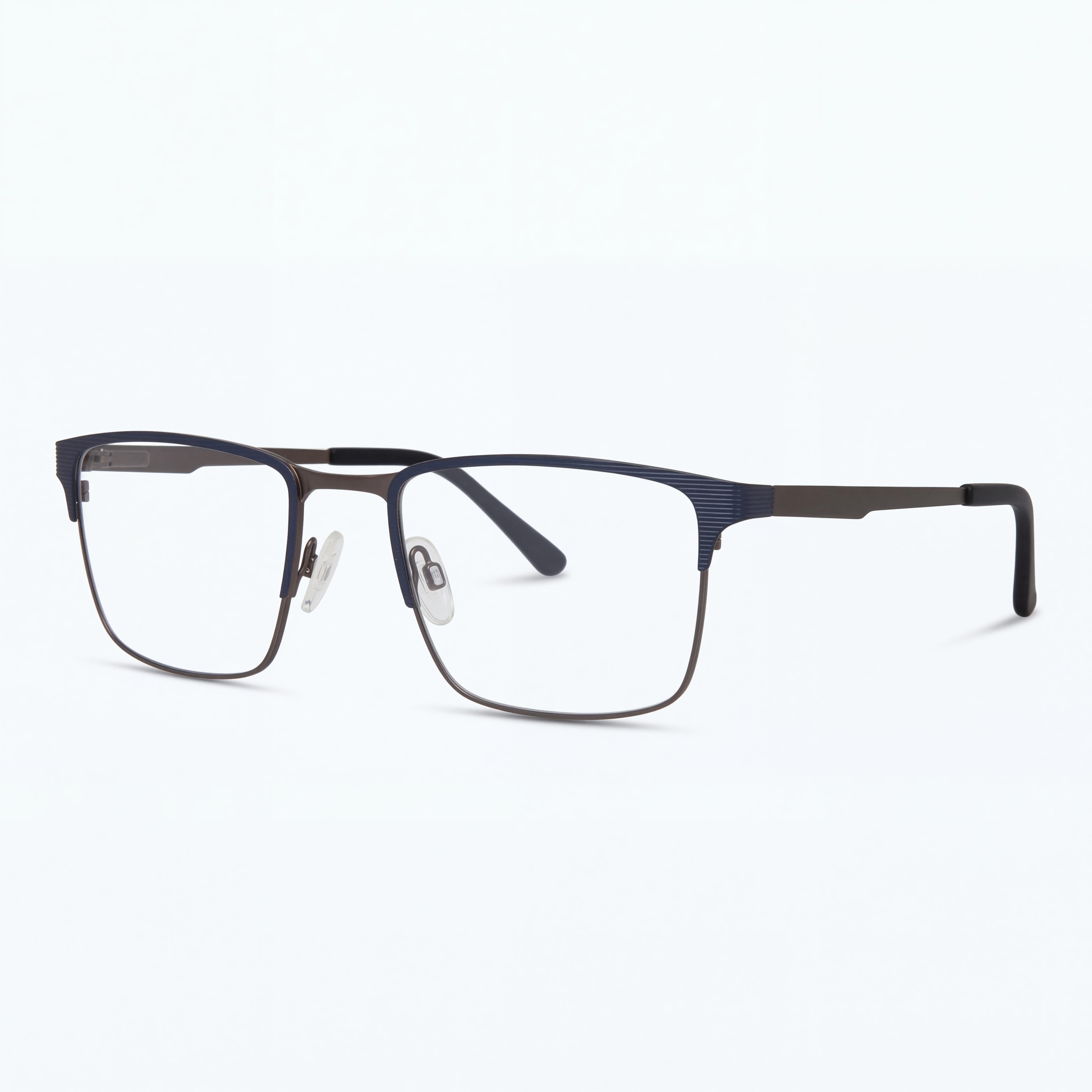 Chesterfield Classic Men's Optical Eyeglasses with Blue Grey Metal Frame and Polycarbonate Lenses (56-19-150), Photo 1