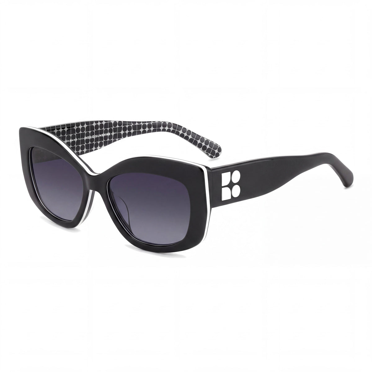 kate spade new york Frida/G/S Women's Black ECO ACETATE Rectangular Gradient Dark Grey Shaded Sunglasses 54mm, Photo 1
