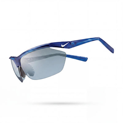 Nike Women's Wayfarers Blue Plastic Frame Competition Sunglasses with Blue Lenses and UV Protection