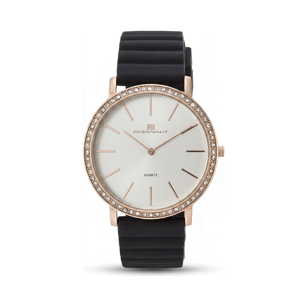 Oceanaut OC0264 Reloj de cuarzo para mujer con bisel de cristal, caja y esfera blancas, resistente al agua hasta 30 m