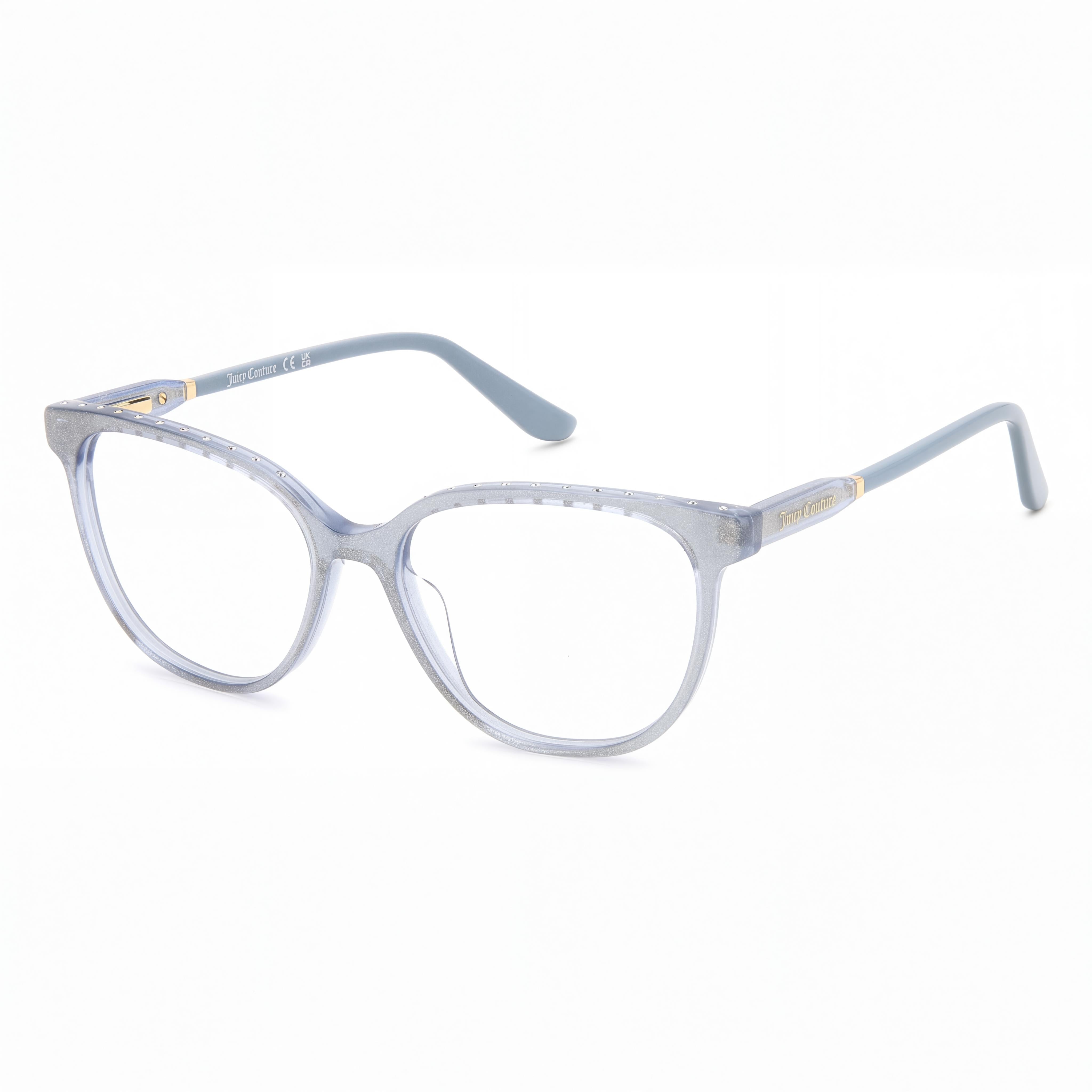 Juicy Couture Ju 252 Unisex Blue Plastic Frame Clear Polycarbonate Non- Eyeglasses 54-16-140, Photo 1