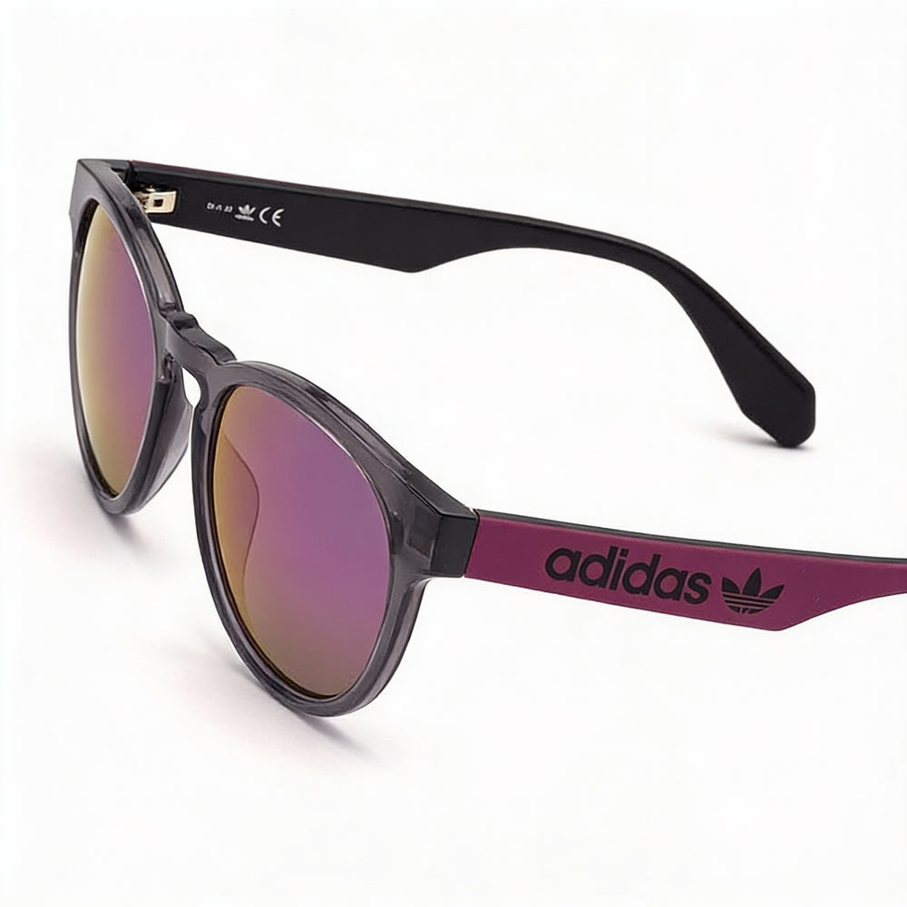 Gafas de sol unisex adidas Originals OR0025 con montura de plástico y protección UV, espejo morado, ancho de lente de 36 mm