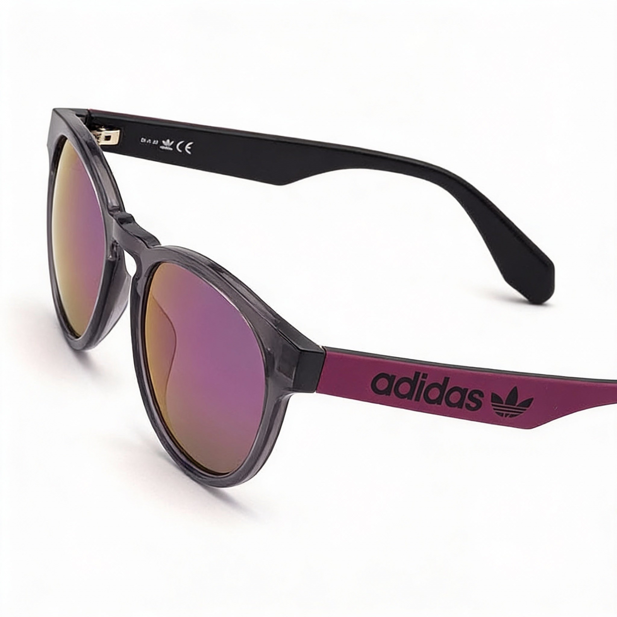 Gafas de sol unisex adidas Originals OR0025 con montura de plástico y protección UV, espejo morado, ancho de lente de 36 mm, Photo 1