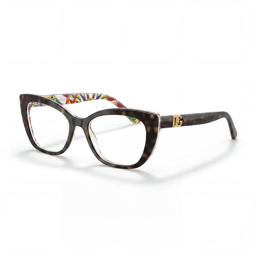 Dolce & Gabbana Classic Women’s Tortoise Optical Frame with Plastic Lenses, Bridge 18mm, Temples 145mm