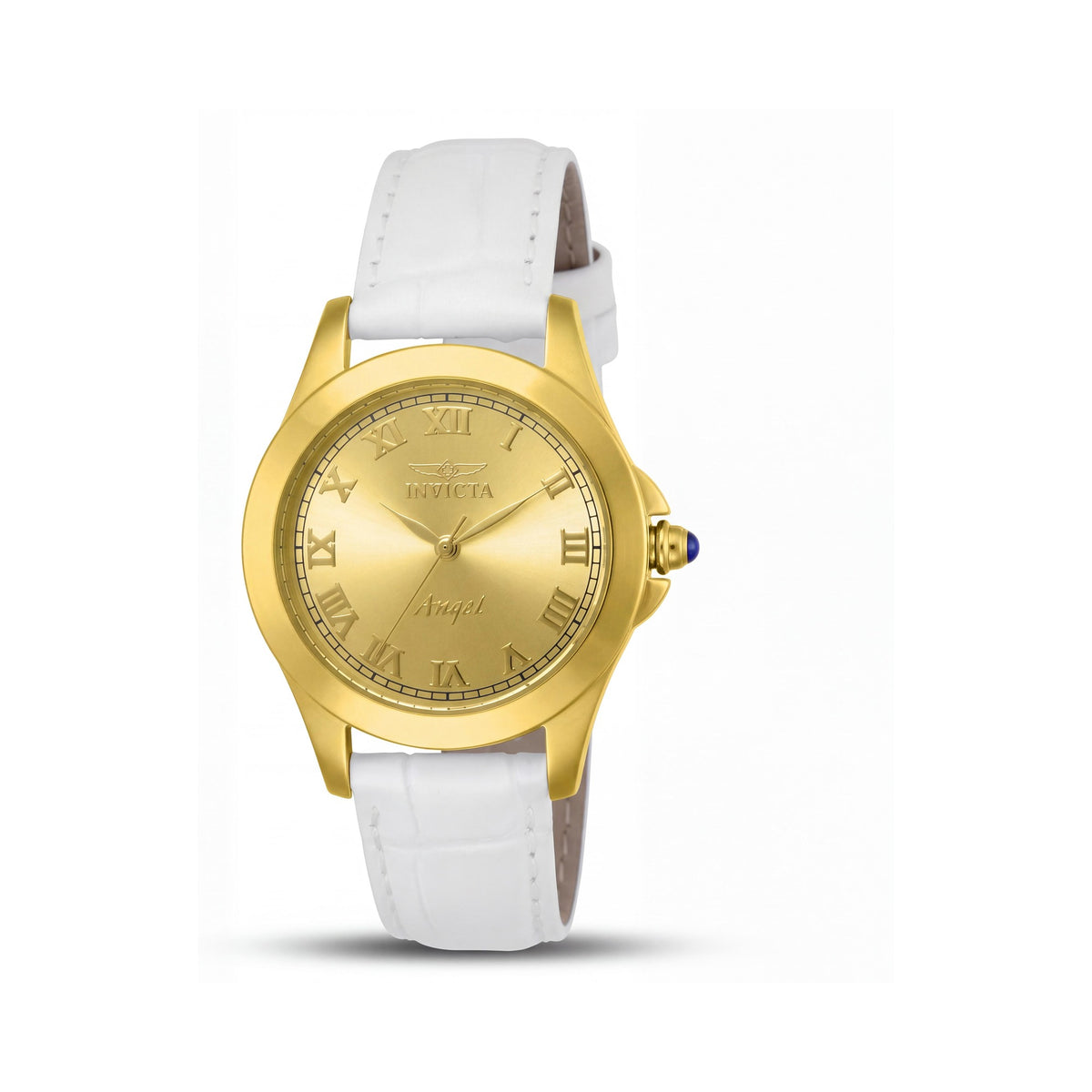 Invicta Angel 14805 Women's Gold-Tone Stainless Steel Champagne Dial Interchangeable Leather Strap Watch 33mm, Photo 1