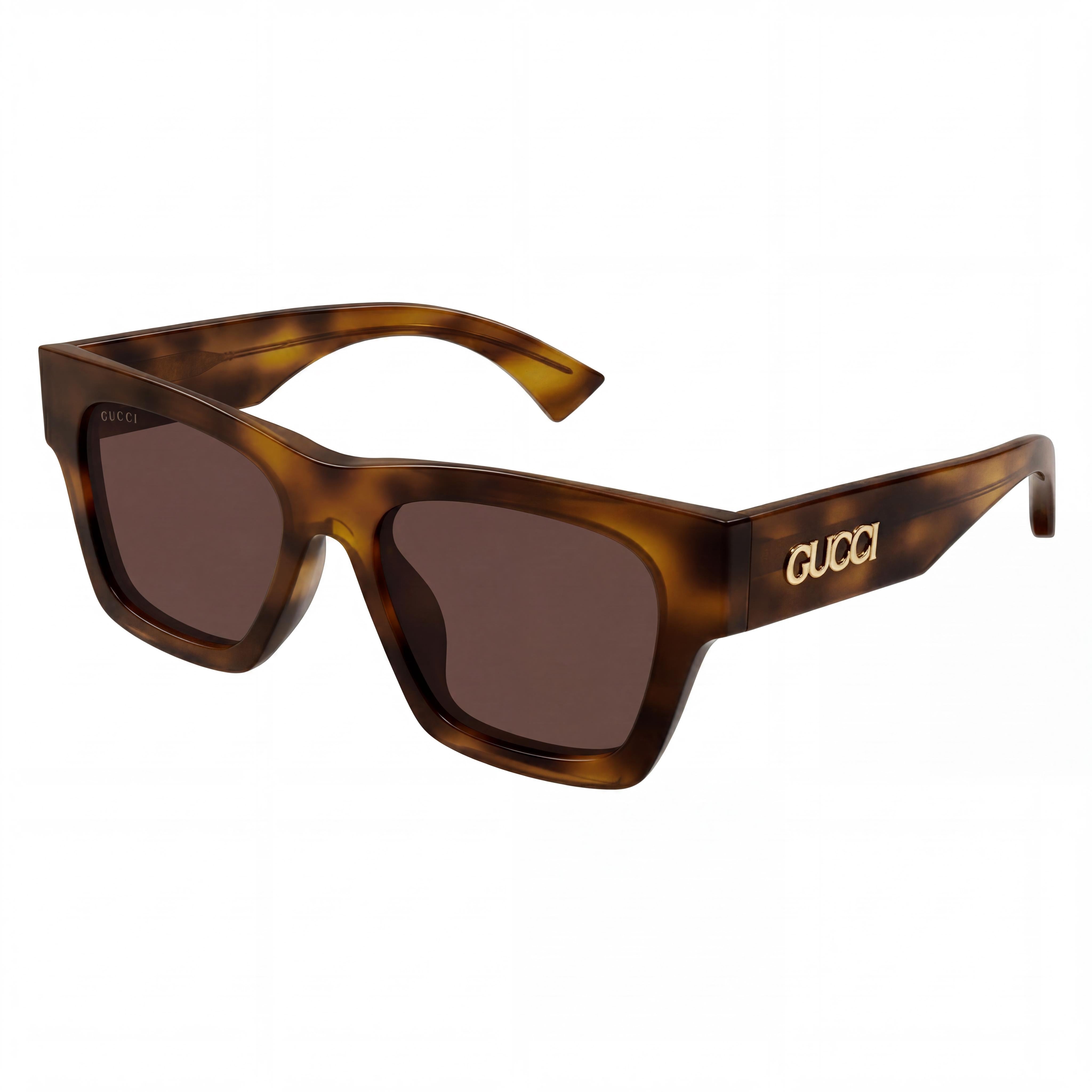 Gucci Modern Unisex Recycled Sunglasses with a Black Frame, Black Lenses, 18mm Bridge, and 145mm Temples, Photo 1