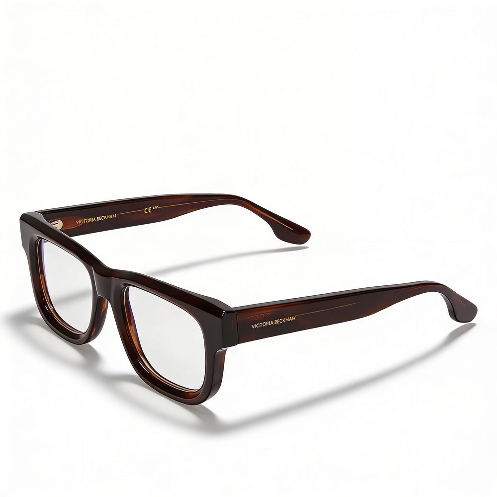 Gafas de vista Victoria Beckham Vb2671 para mujer, color marrón cuerno, con lentes transparentes de demostración, graduadas (51-19-145)