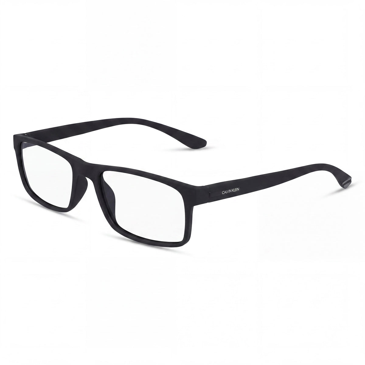 Calvin Klein CK19569 Gafas ópticas de acetato rectangulares de montura completa clásicas para hombre Negro mate 55 mm, Photo 1