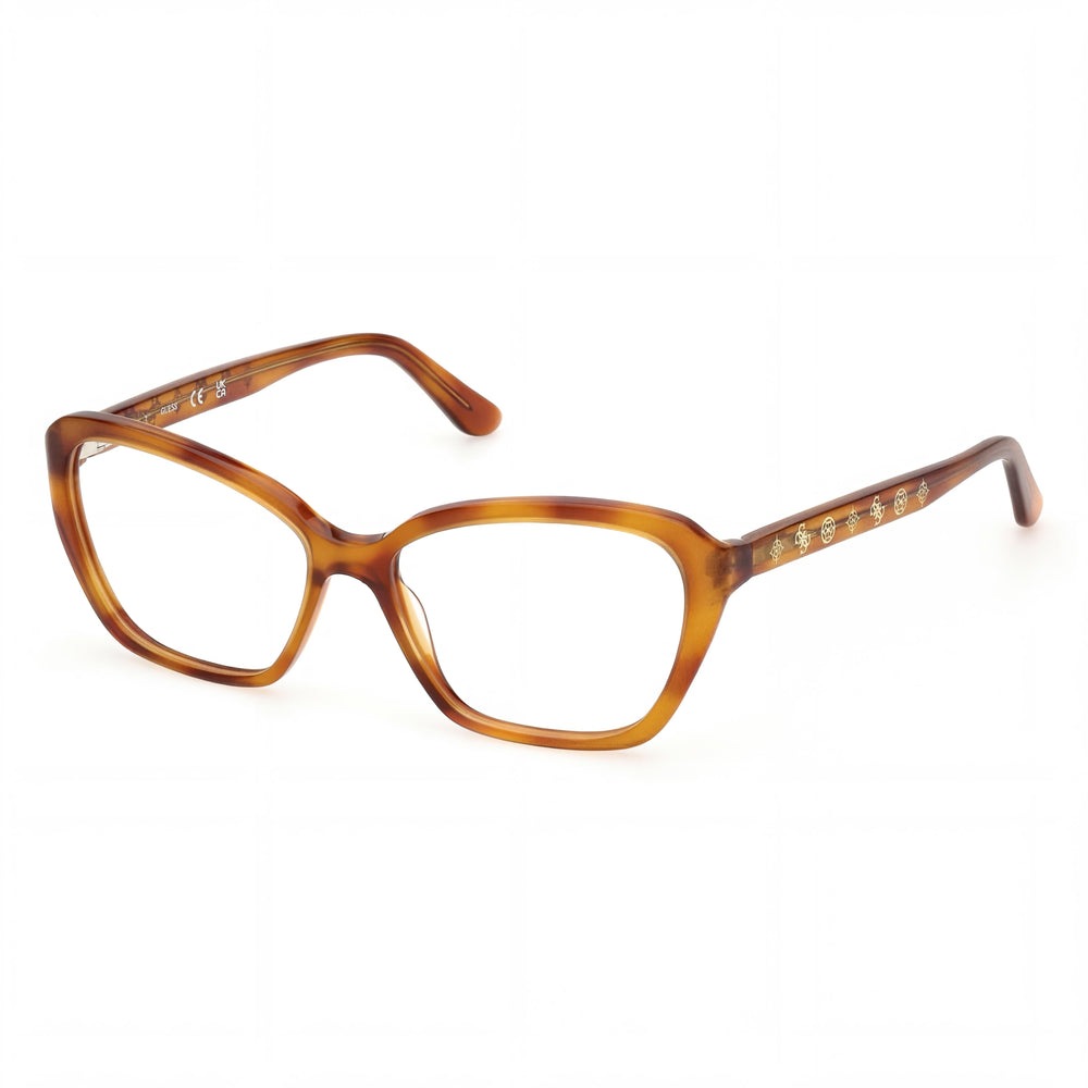 Guess GU50115 Women's Eyewear, Blonde Havana Frame, Multicoloured Compound Lenses, Size 2-14-140