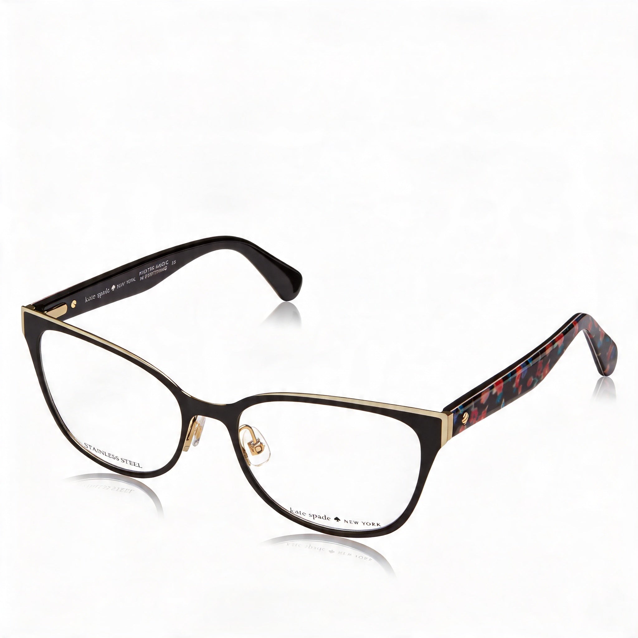 Kate Spade New York Vandra Women's Black Metal Full Rim Cat Eye Prescription Eyeglasses 52mm, Photo 1