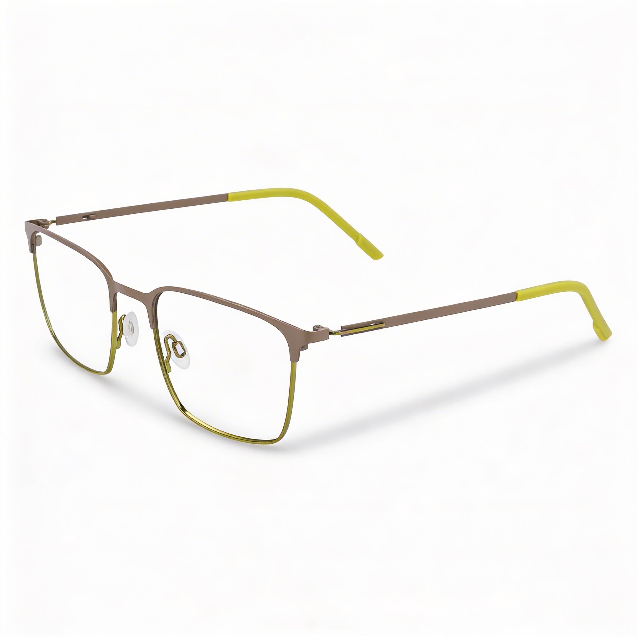 Flexon E1140 Unisex Acetate Frame Eyeglasses with Non- Lenses, Matte Grey/Matcha Green Frame and Lens Color 54mm, Photo 1