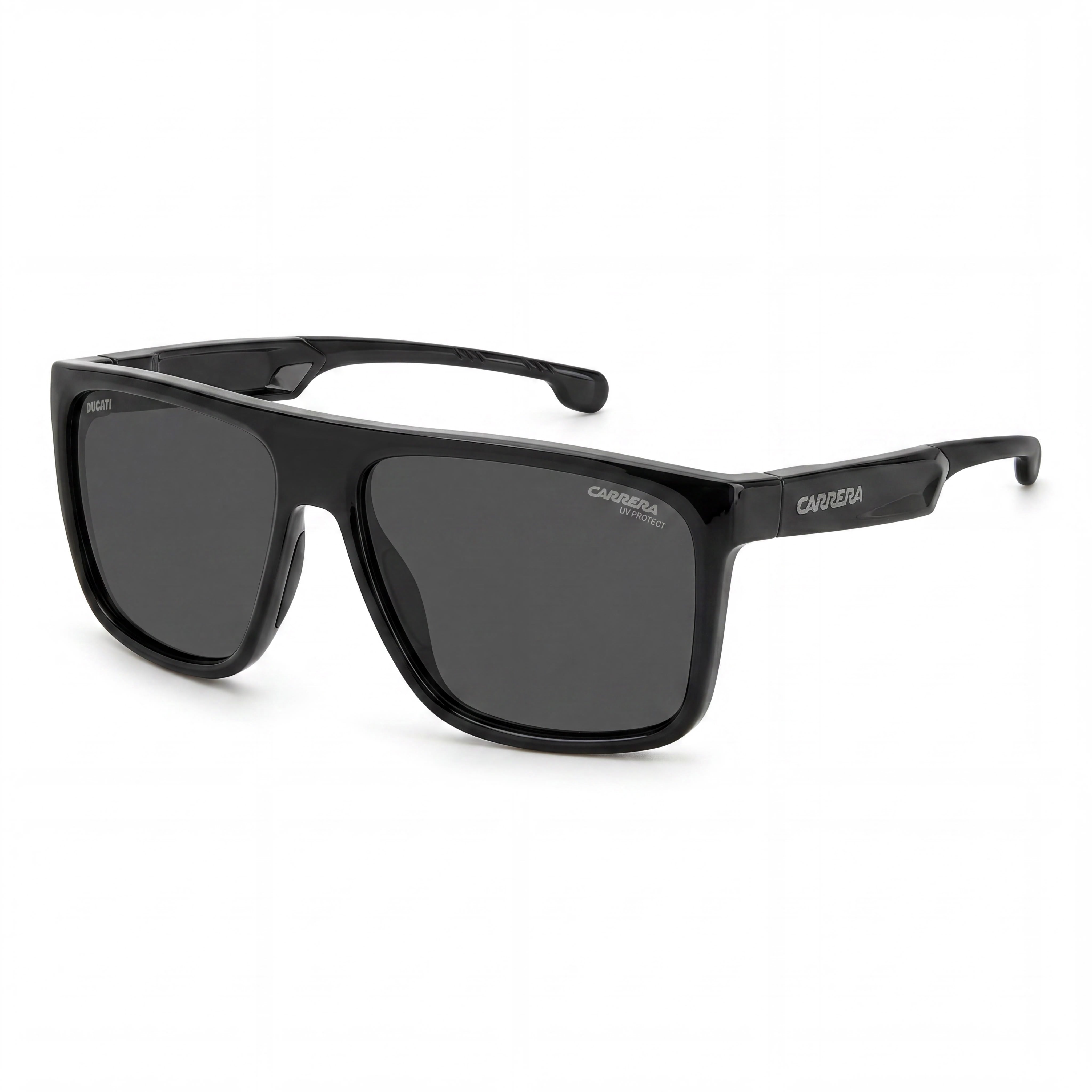 Gafas Carrera Carduc 011/S unisex, armazón de poliamida negra y gris, con protección UV polarizada negra, aptas para lentes recetados, 61 mm, Photo 1