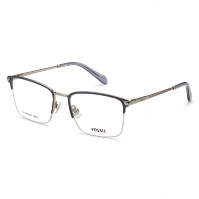 Fossil Fos 7147 Gafas de sol polarizadas unisex con montura de aleación de acero rutenio oscuro mate de 53 mm