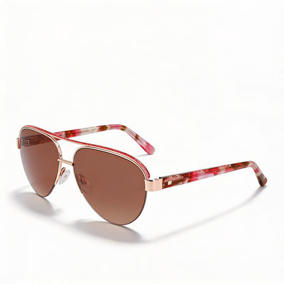 bebe Classic Women’s Rose Gold Plastic Frame Rose Gold Non-Polarized Lens Sunglasses with UV Protection