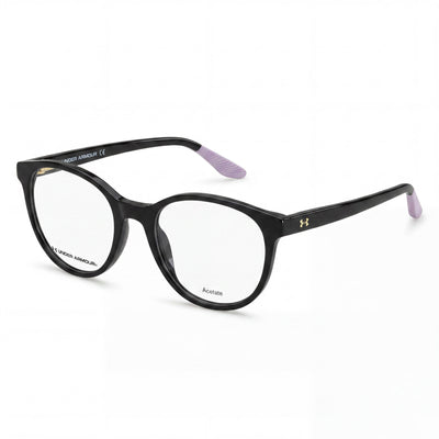 Under Armour Ua 5020 Women's Black Plastic Sports Eyewear Frame with 52mm Lens, 18mm Bridge, 140mm Temple