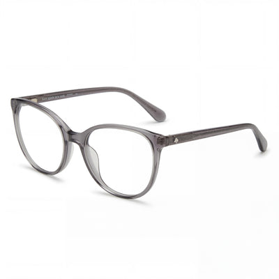 Kate Spade New York - Montura de gafas cuadrada de acetato gris transparente para mujer, montura completa, 51-17-140 mm