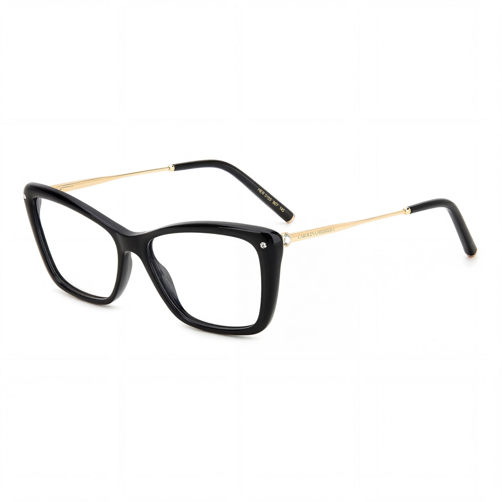 Gafas de sol Carolina Herrera Her 0155 para mujer, armazón de plástico multicolor con lentes de policarbonato negras, 55-15-145mm