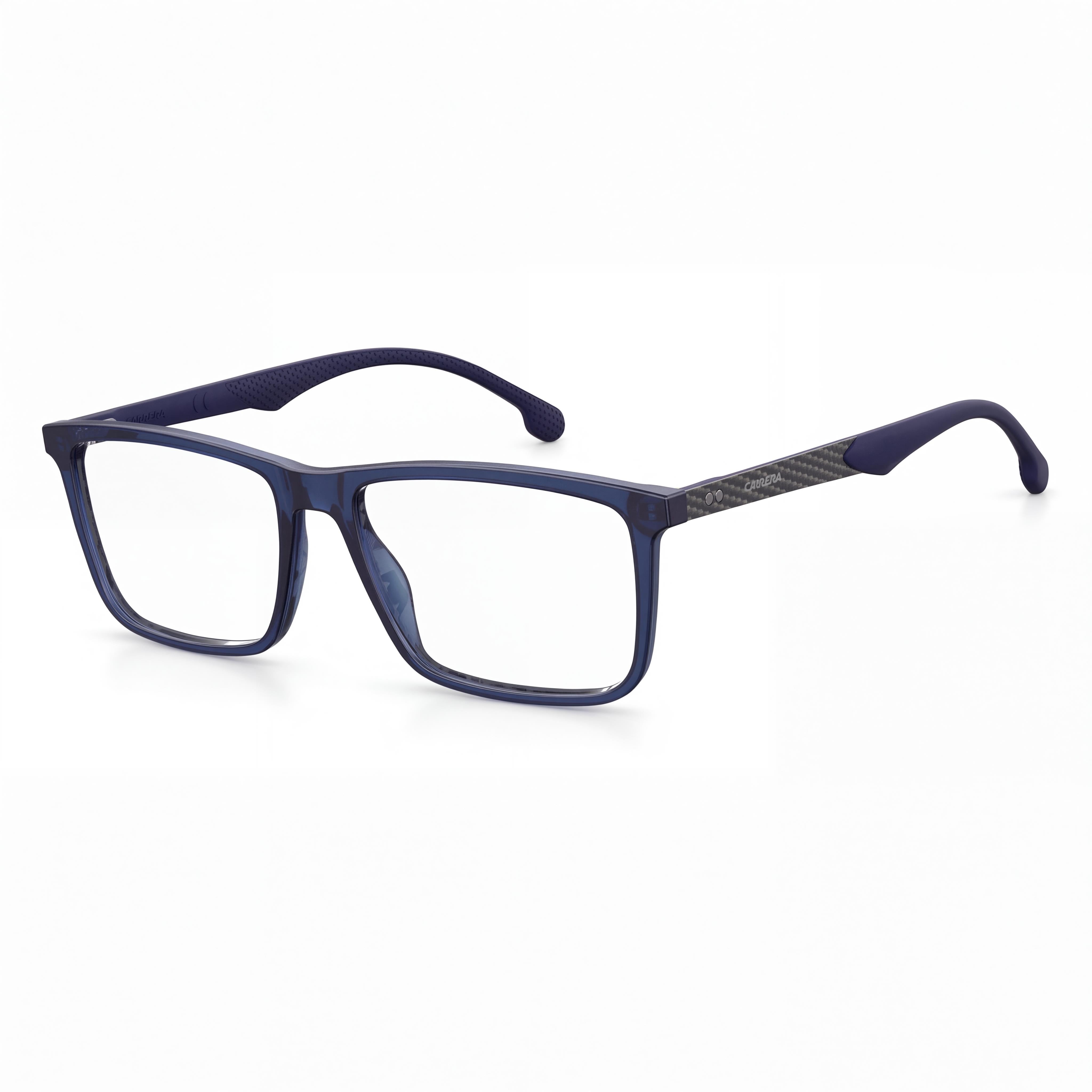 Carrera CARRERA 8839 Unisex Rectangular Composite Eyeglasses Matte Blue Print Grey 55mm, Photo 1